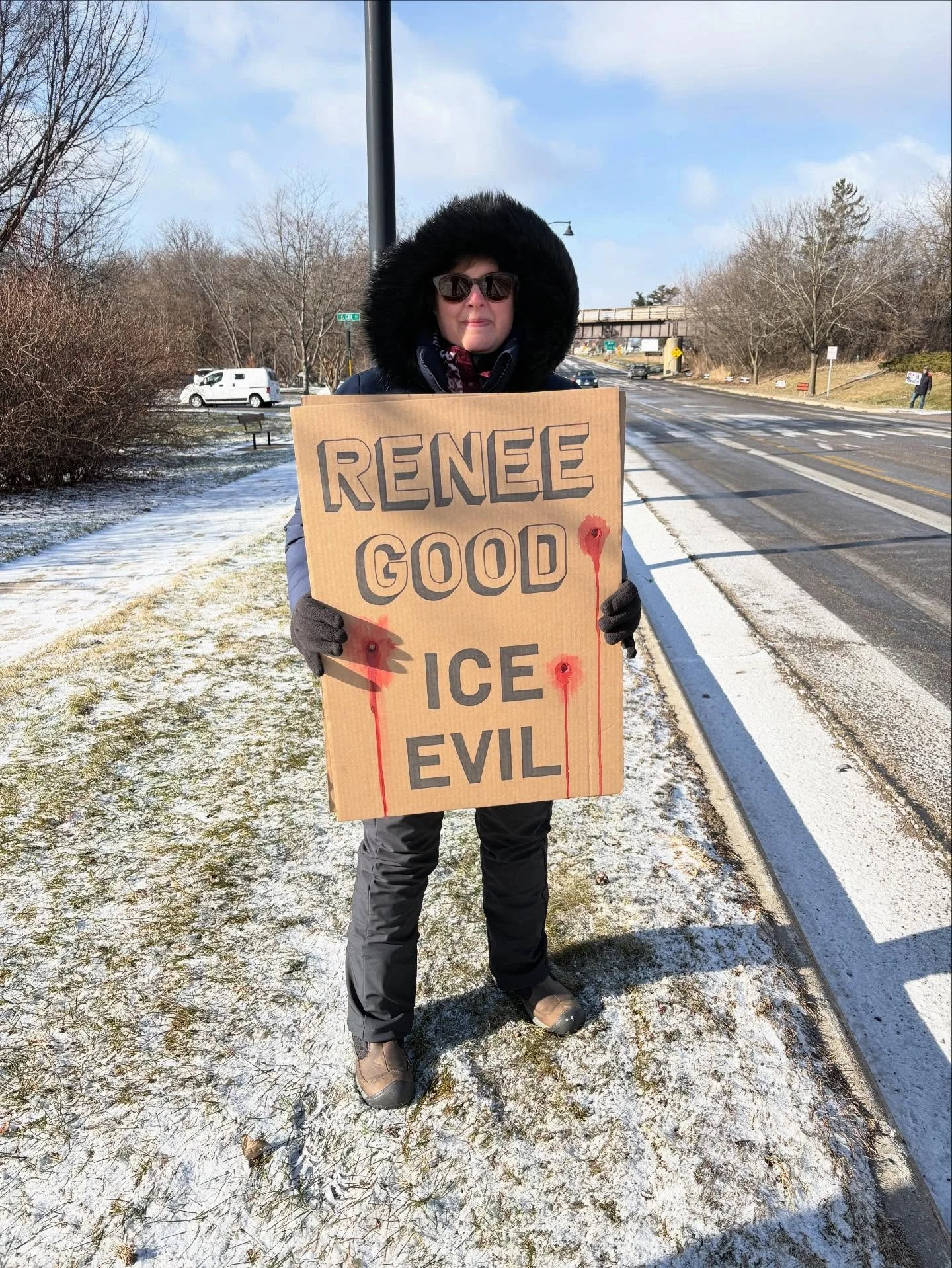 We didn&rsquo;t use our presses to make these posters, but did feel compelled to show support for our friends, family and neighbors in Minnesota. We joined about 50 people in our small Wisconsin village on Wednesday, peacefully holding signs along ou
