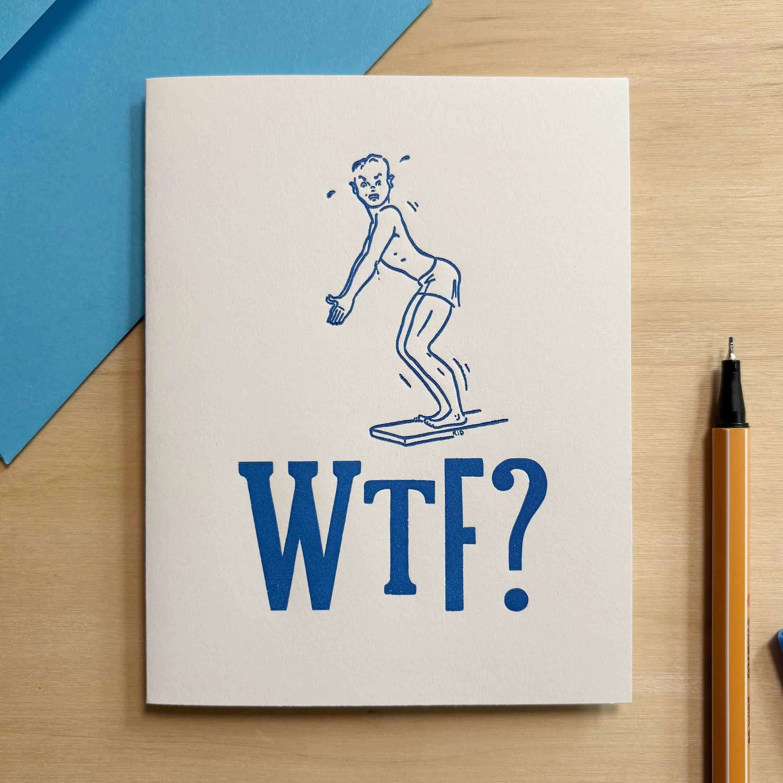 WTF? Letterpress Card