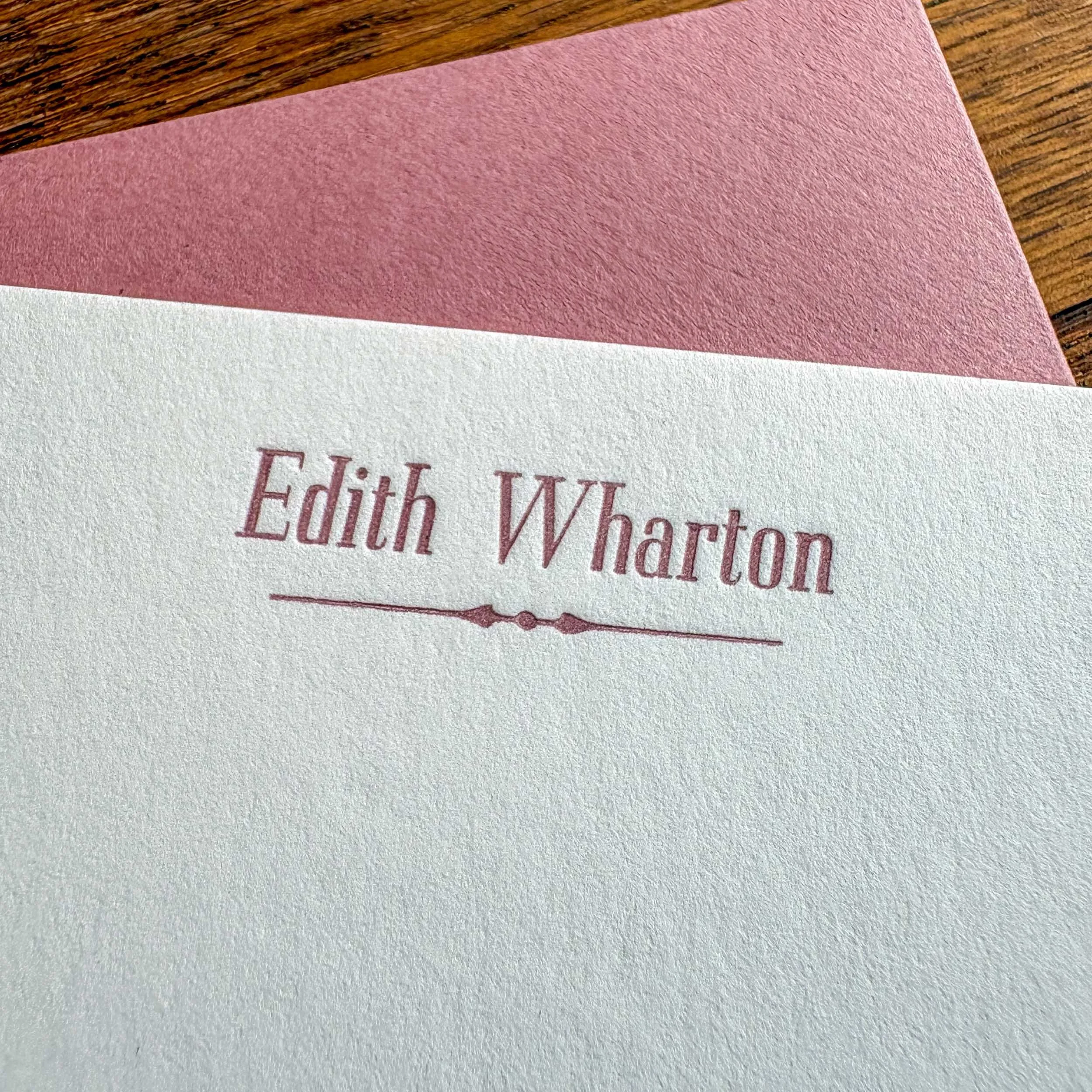 The Wharton Personalized Letterpress Notecards