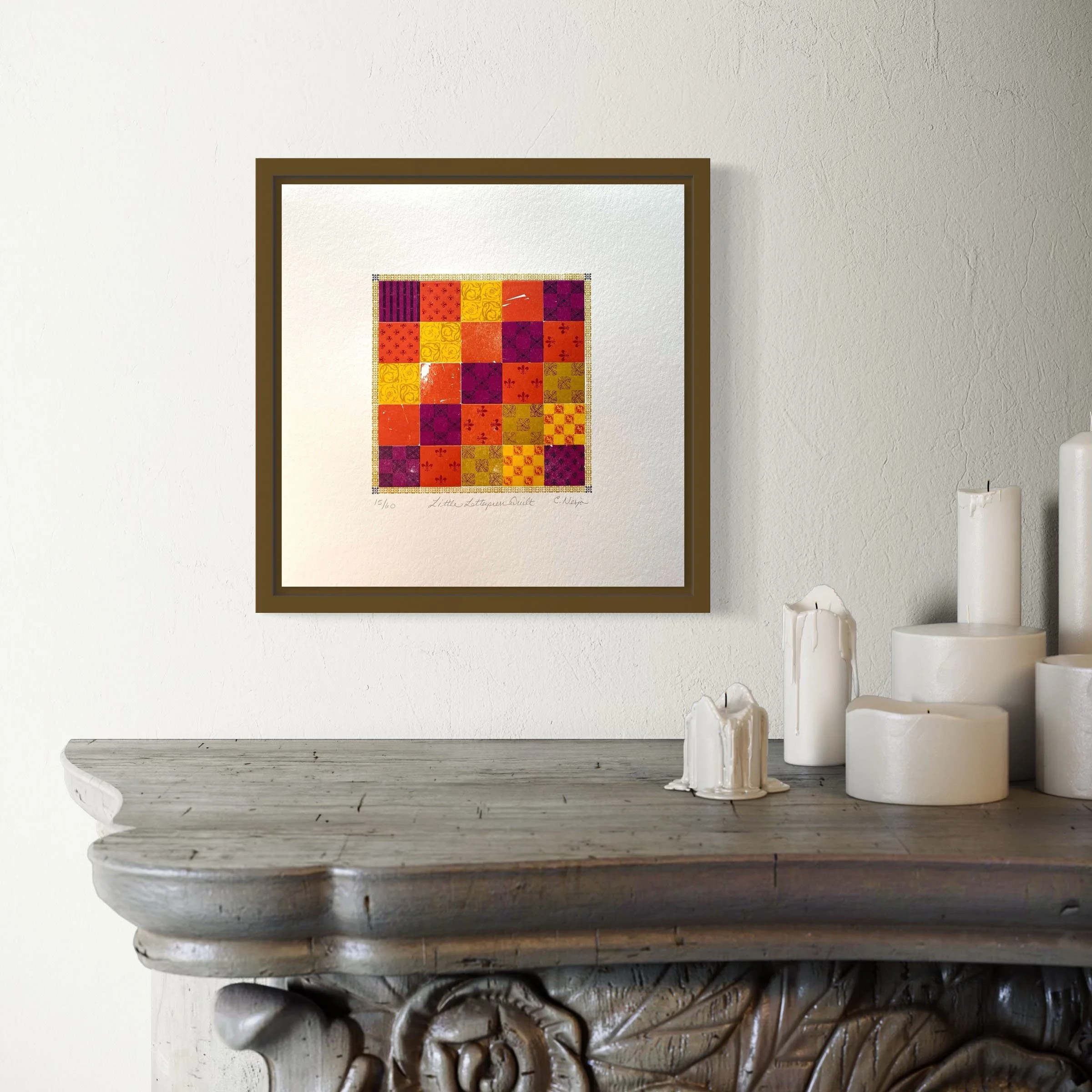 Little Letterpress Quilt Art Print