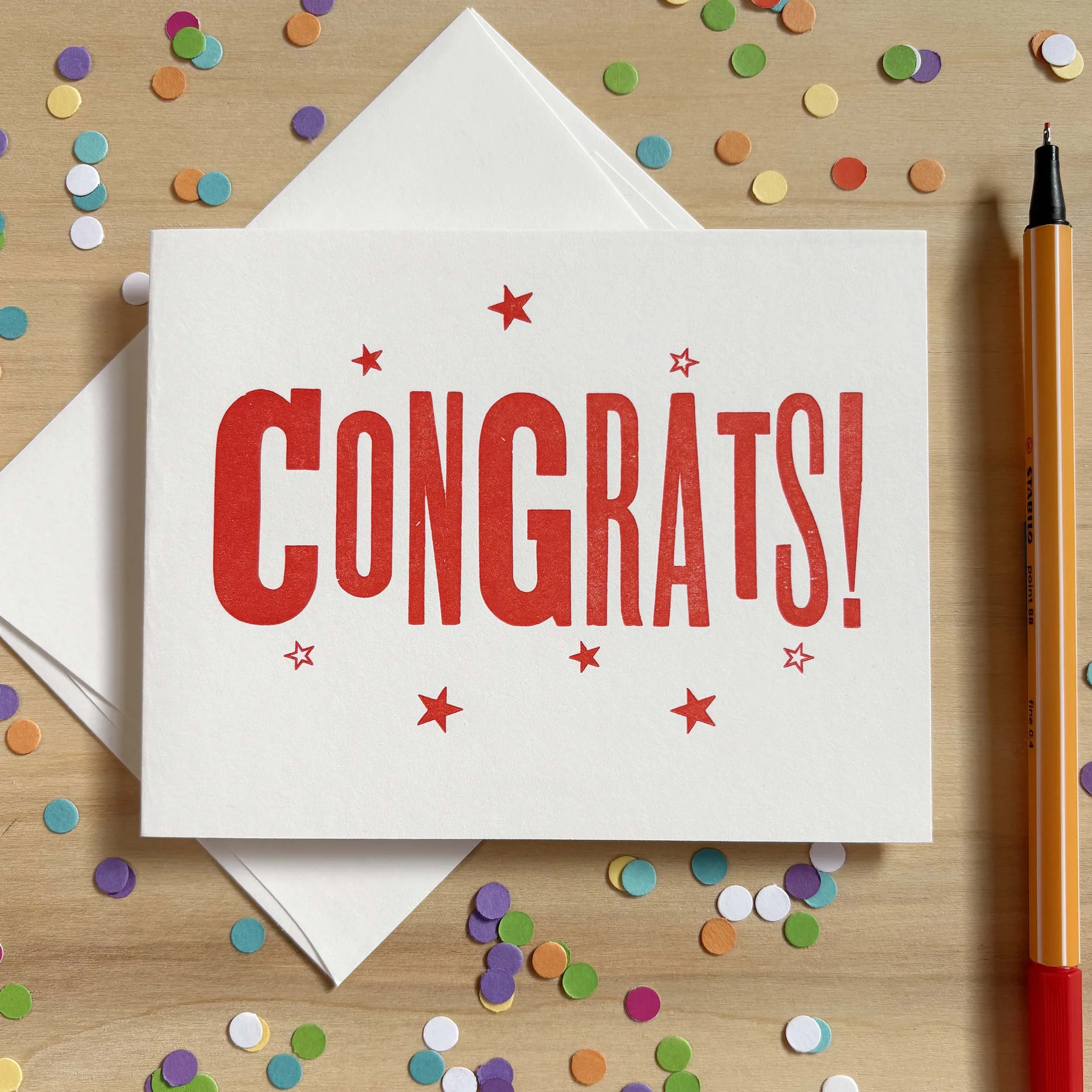 Congrats! Letterpress Card