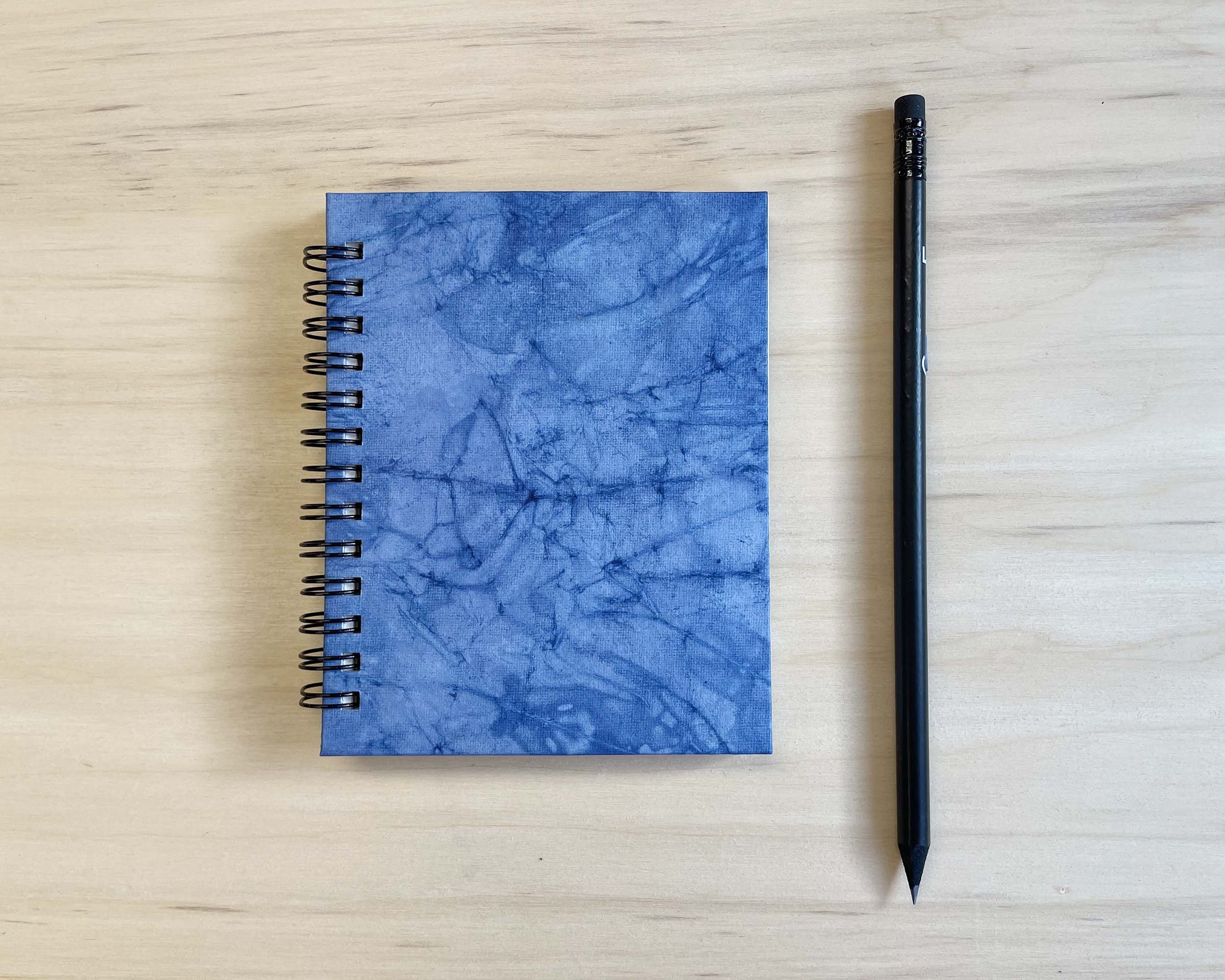 Blue Crinkle Dyed Journal