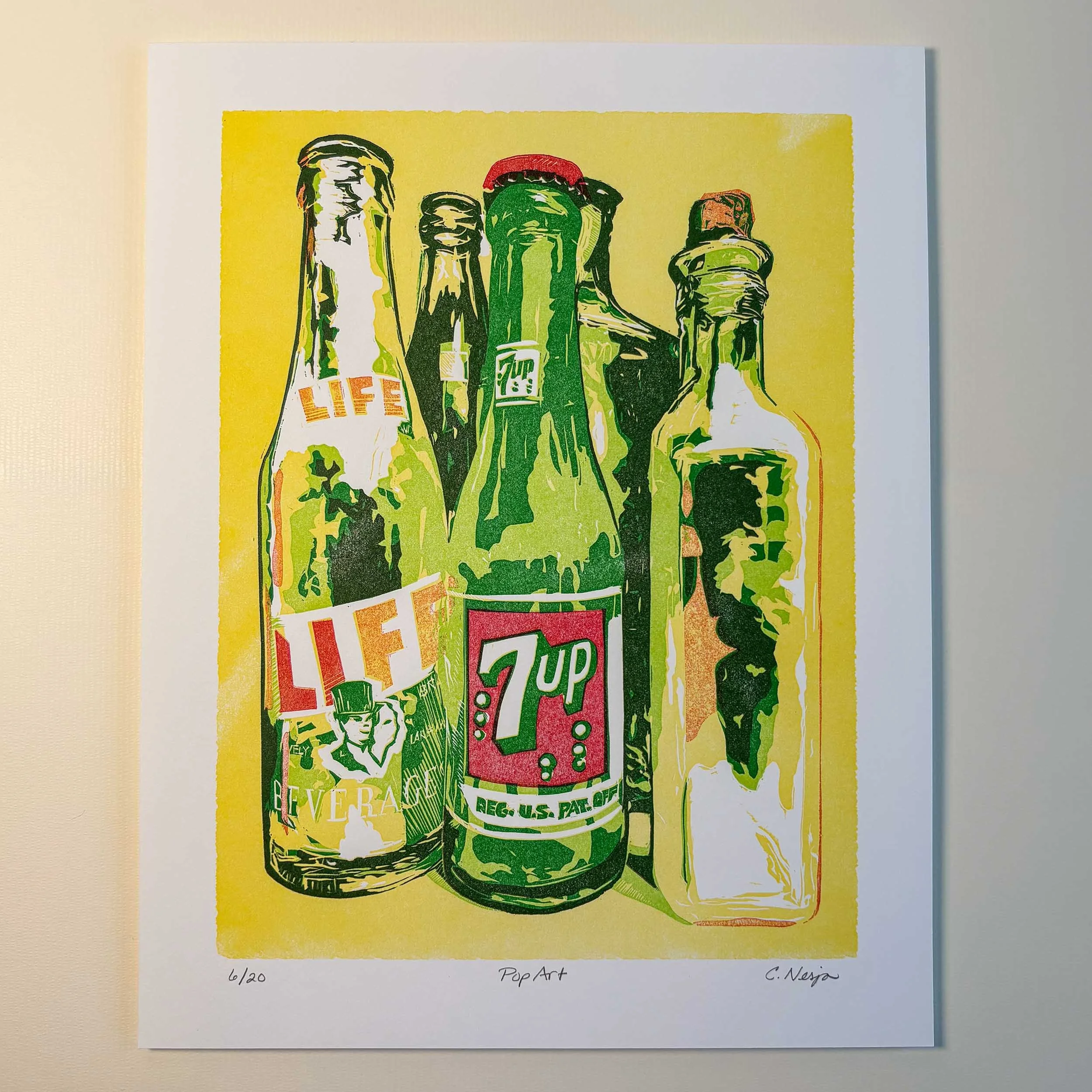 Pop Art Linocut Print