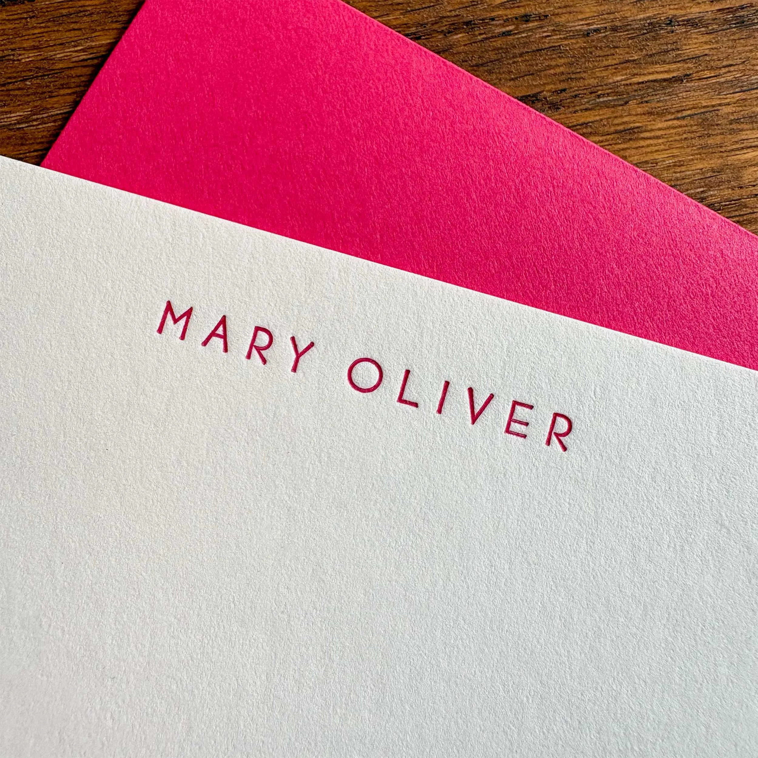 The Oliver Personalized Letterpress Notecards
