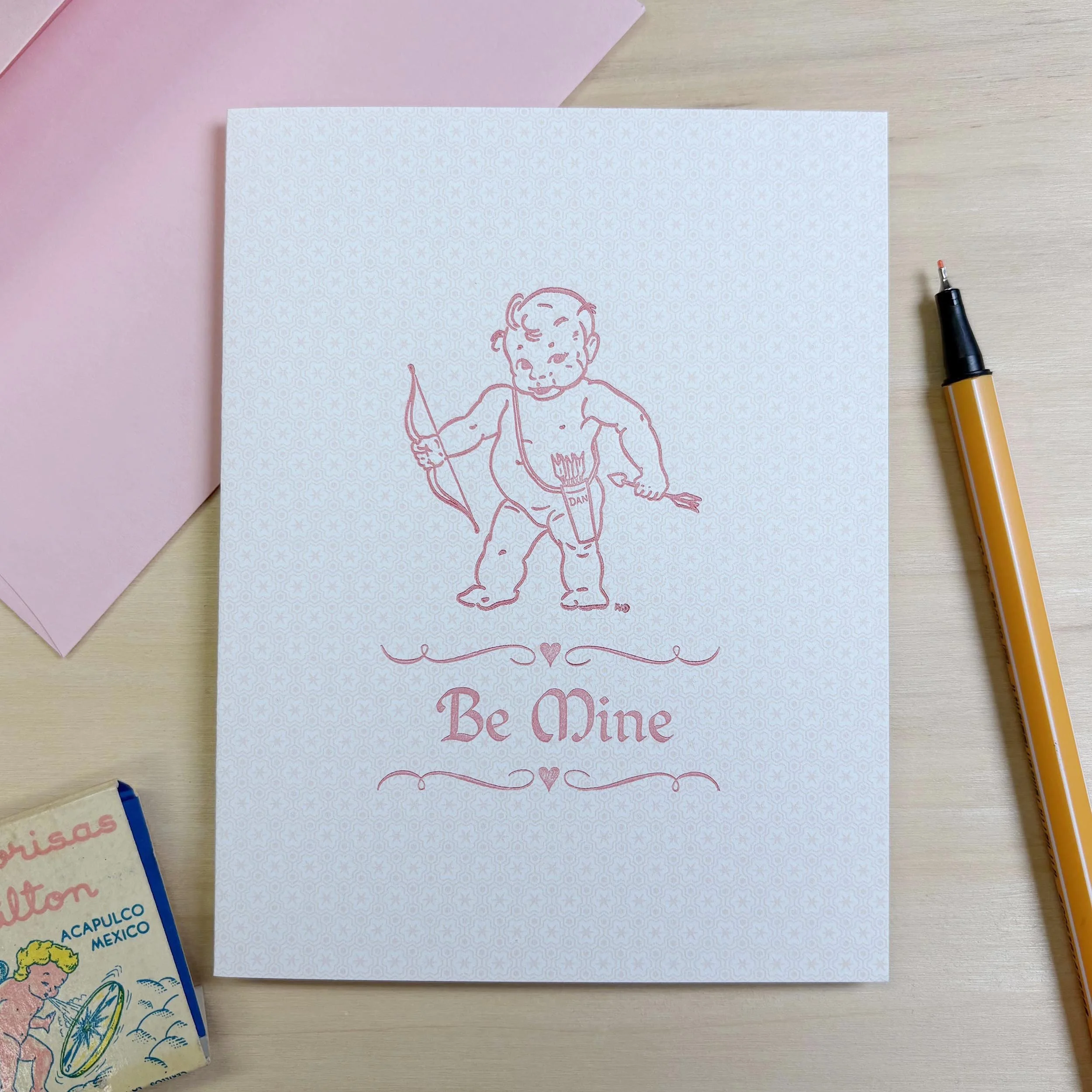 Be Mine Letterpress Card
