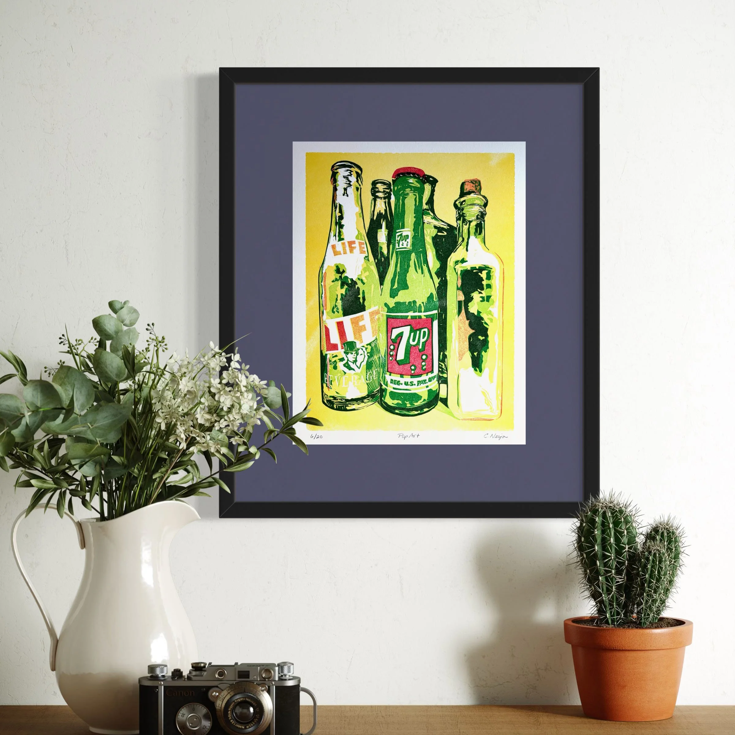 Pop Art Limited Edition Linocut Print