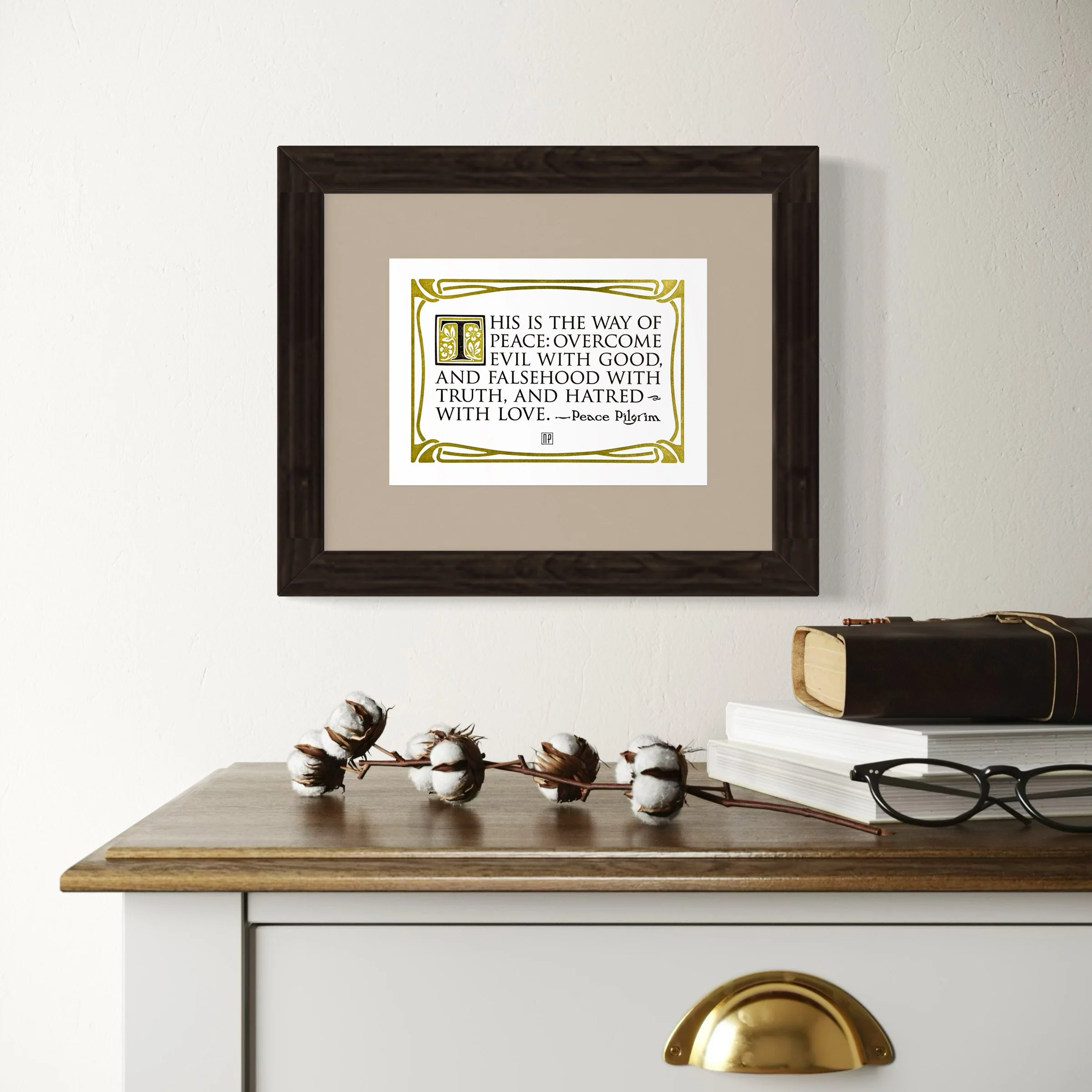 The Way of Peace Letterpress Print