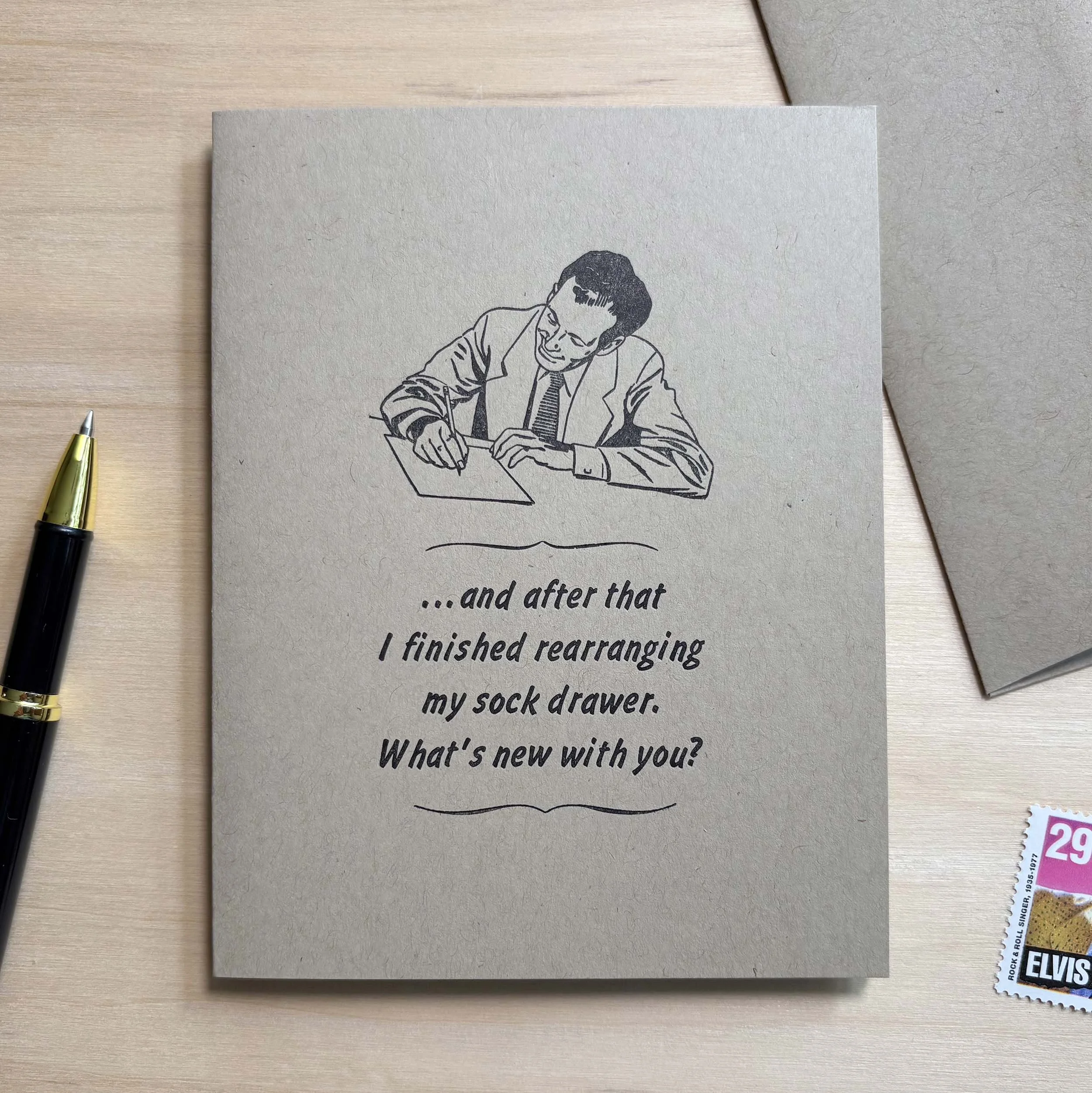What's New? Letterpress Card