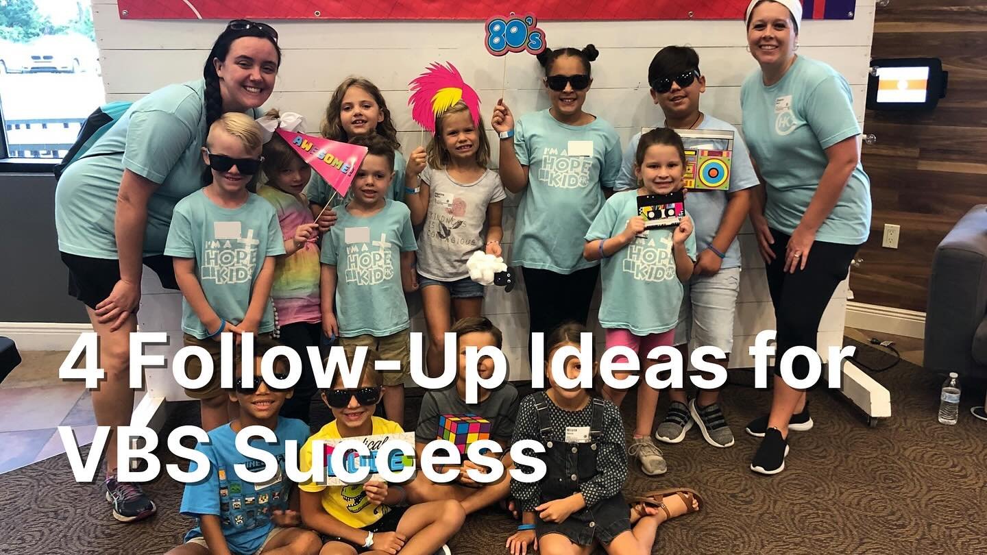 VBS may be over for you or you&rsquo;re just gearing up.  Either way, you need to have a follow up plan for all those new kids coming to your church.  This week, I share four field-tested ideas I&rsquo;ve used in my own ministry.  Read them at my lin