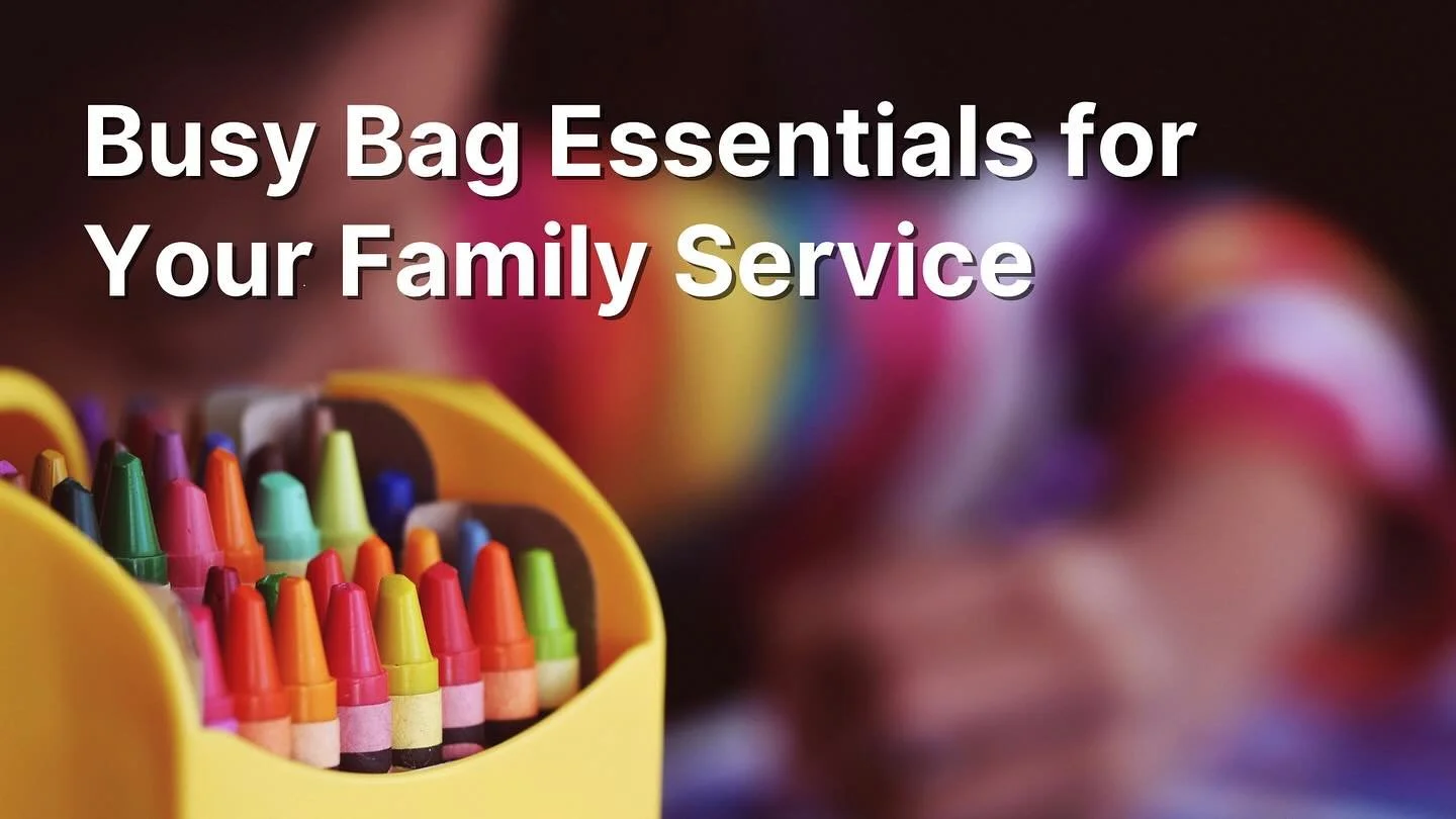 With the holidays just week&rsquo;s away, you&rsquo;re probably hosting some family services.  I love these, but the kids can get squirmy and disruptive.  That&rsquo;s why I like to use Busy Bags. 

But what to put in them?  In this week&rsquo;s post