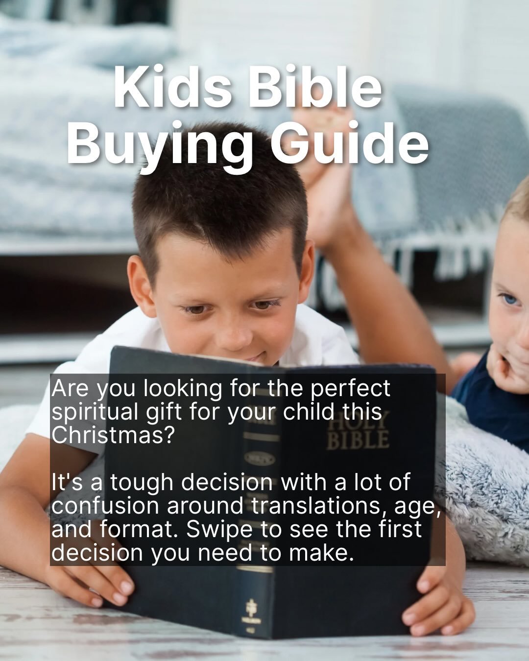 Are you looking for the perfect Bible for your kid this Christmas? I&rsquo;ve updated my Bible Buying Guide for 2025 to make the decision easy for you.

This is a tough choice. You have to consider the right translation, decide if a Storybook is bett