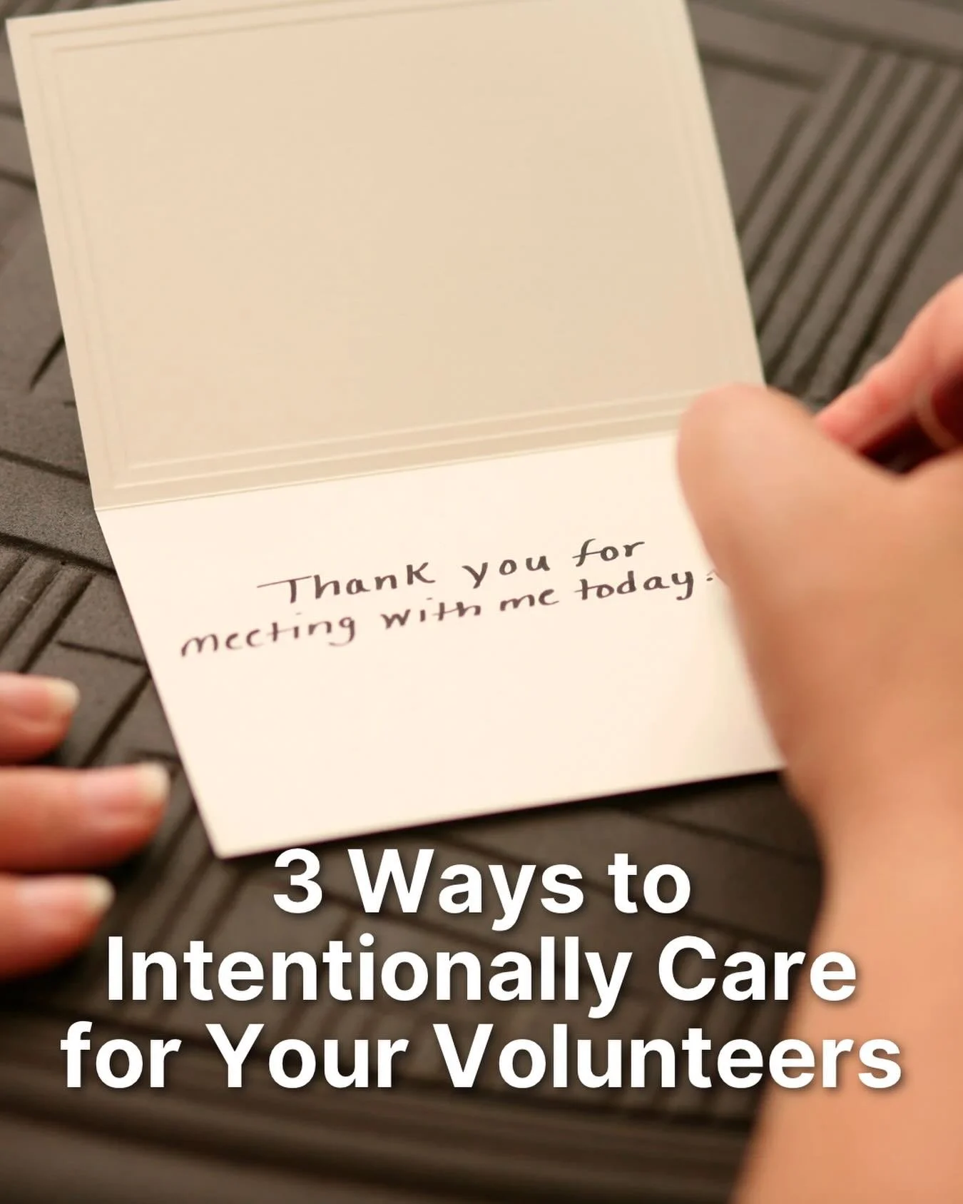 Your volunteers are the most vital asset to your ministry. But caring for them doesn&rsquo;t happen without intentionality. This week, I share the 3 ways I care for my volunteers you can start implementing this Sunday.

Find them in the link in my bi