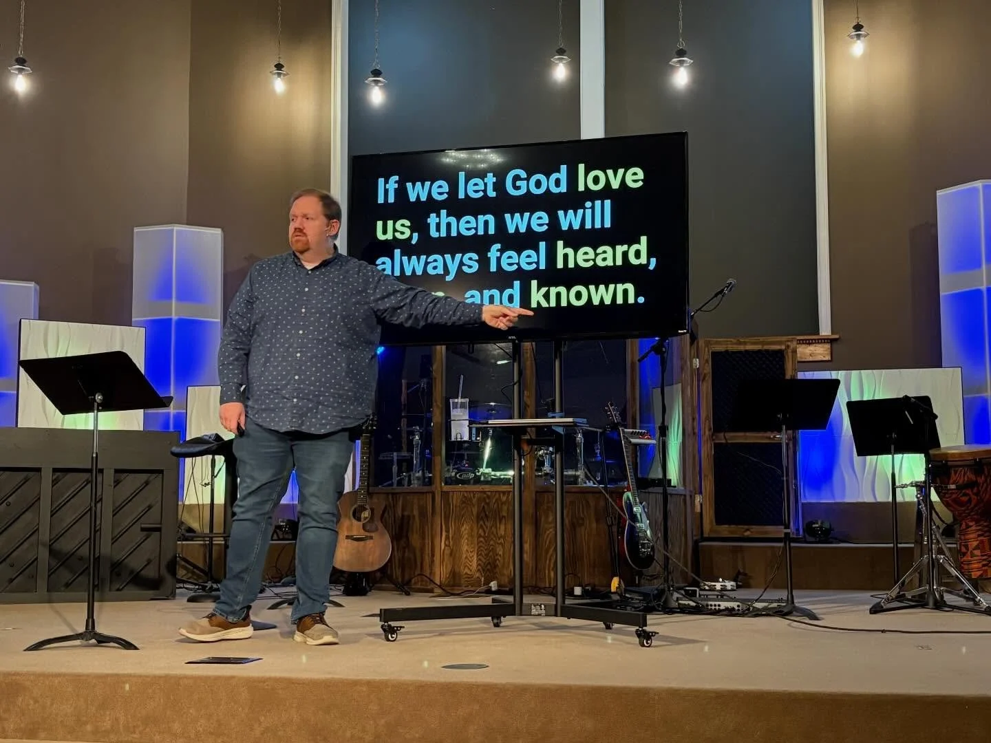 Big milestone today. For the first time in over a year I was able to preach standing up. My back is getting better every day #heismyhealer