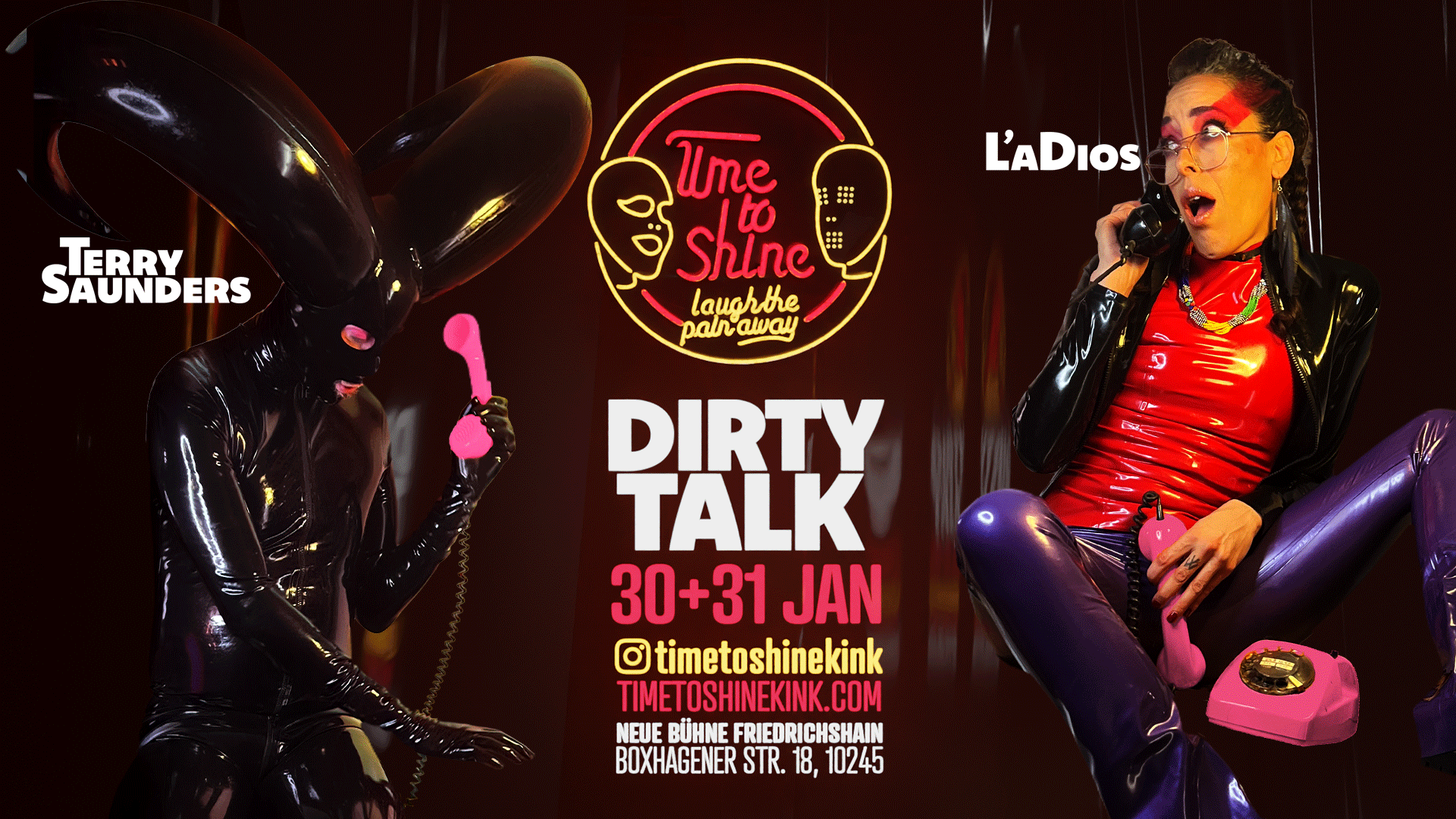 The Confessions and L'aDios using their phones for Dirty Talk, the new Time to Shine show, 30 + 31 Jan