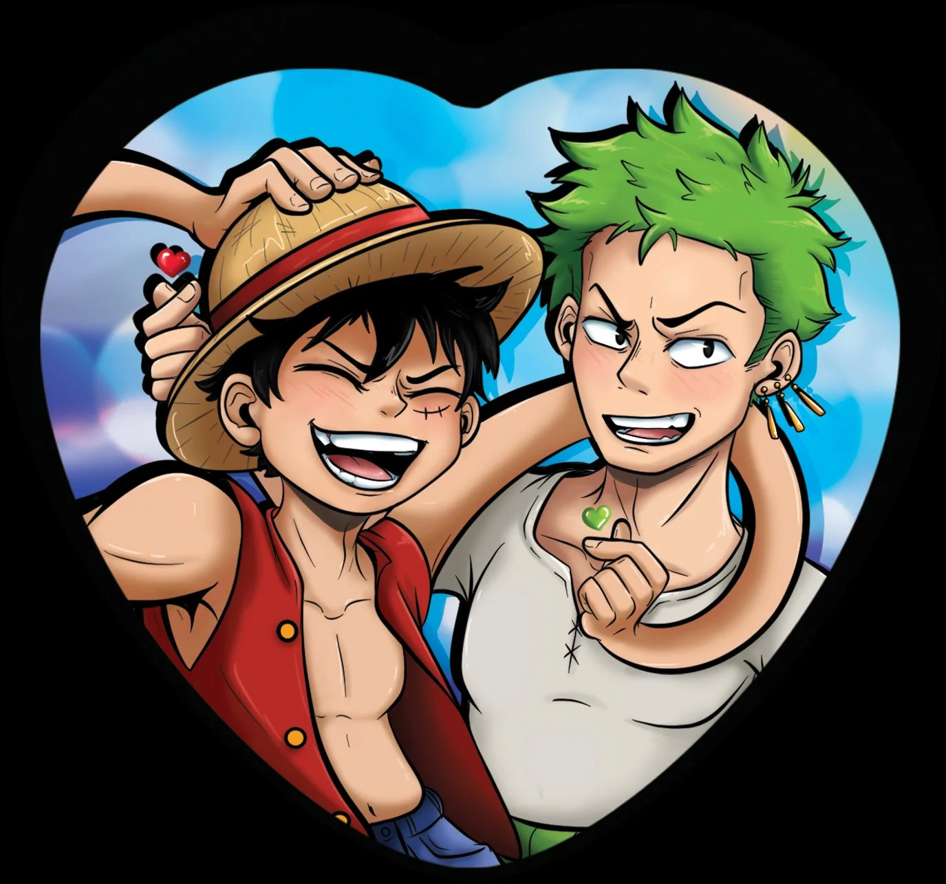 Captain & First Mate Heart Button