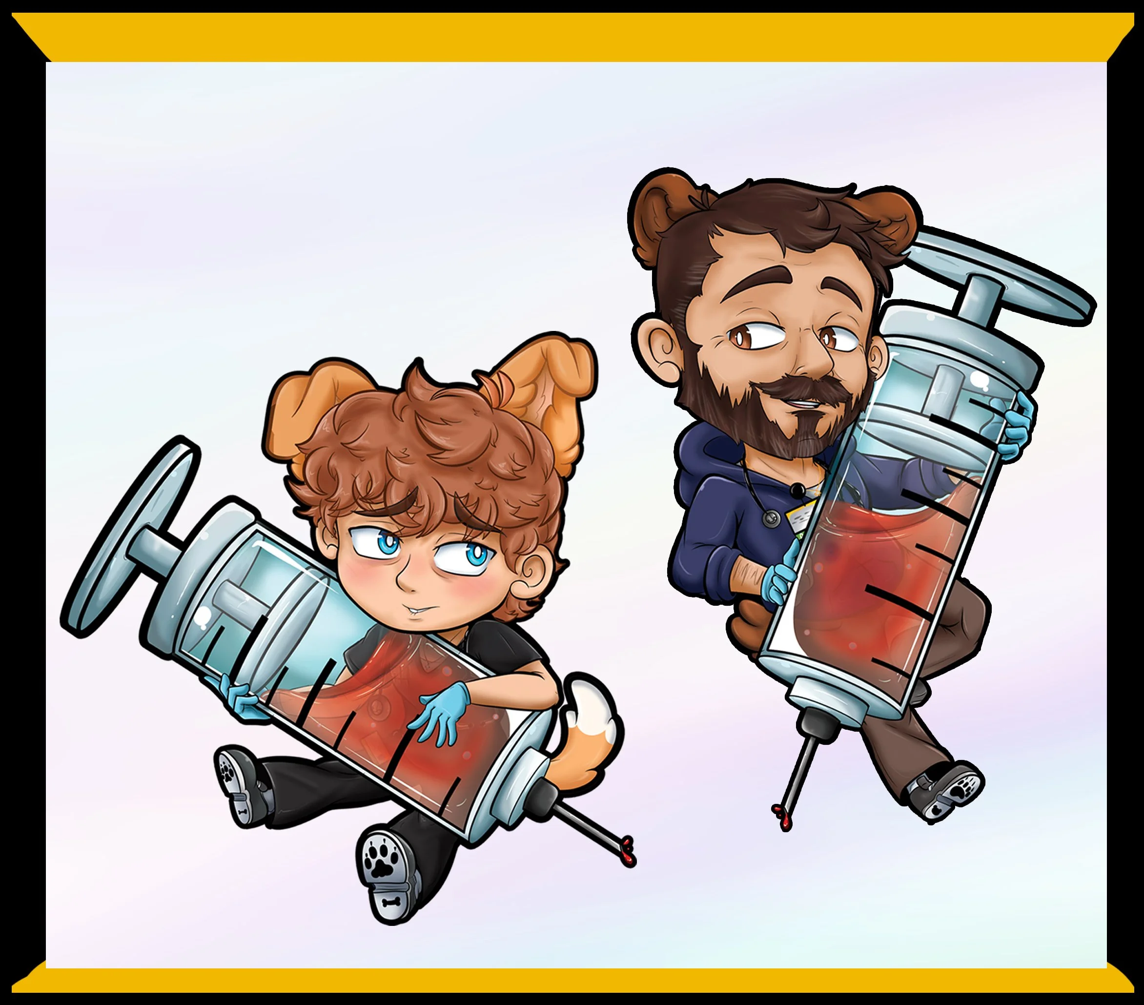Hucklerobby Double Sided Charms: Time For Your Shots
