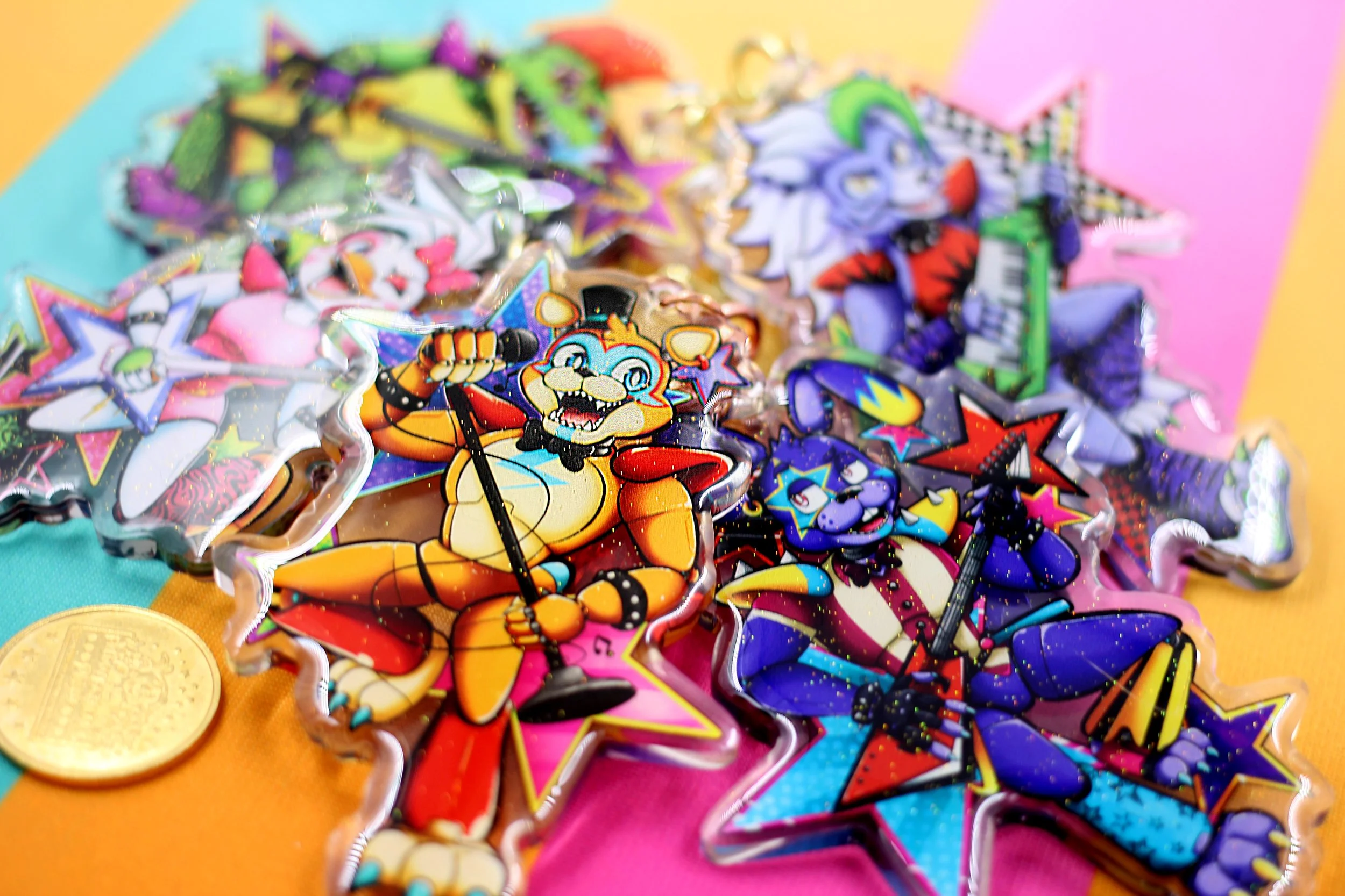 Freddy and Friends Double Sided Charms