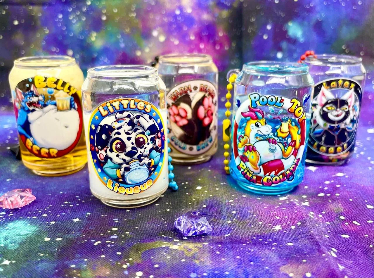 Liquid Drink Keychains: Furry Favorite Flavors