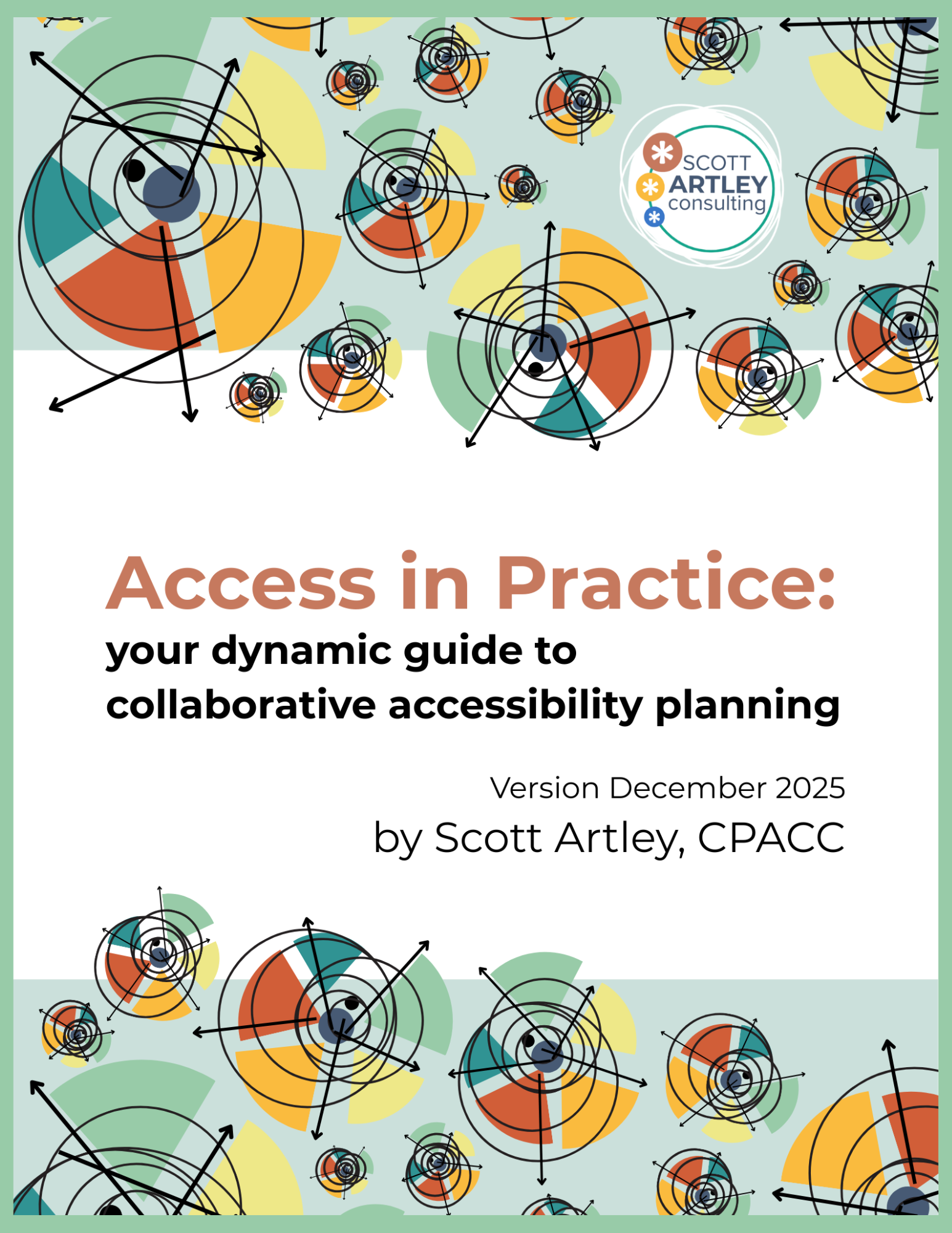 Cover of the workbook Access in Practice: your dynamic guide to collaborative accessibility planning