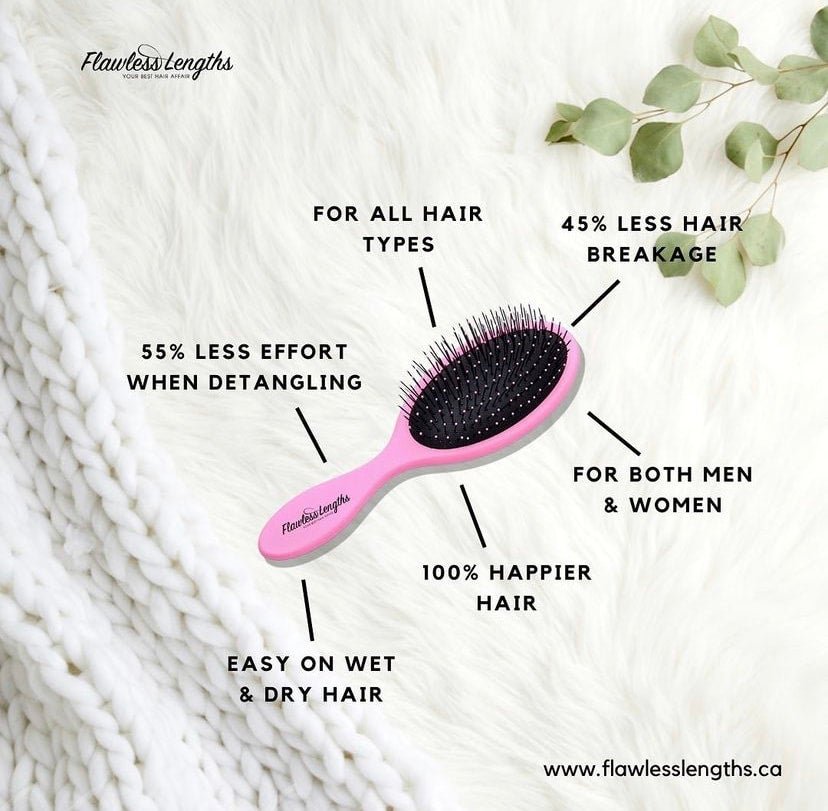 Flawless Lengths Boar Bristle Detangling Brush + Shine Brush: Ottawa, Canada