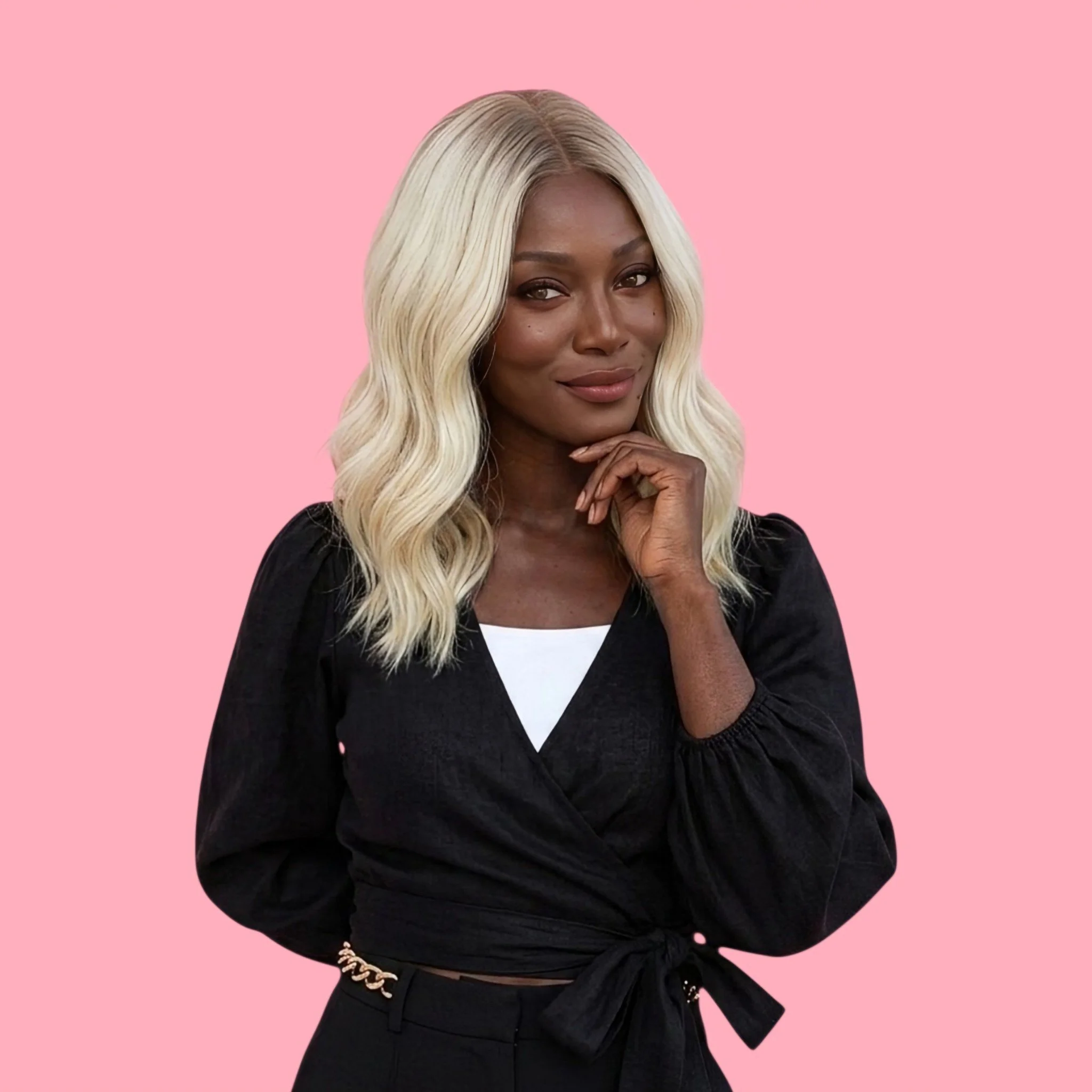 (T9/613) Semi-Custom Blonde Bob Lace Front