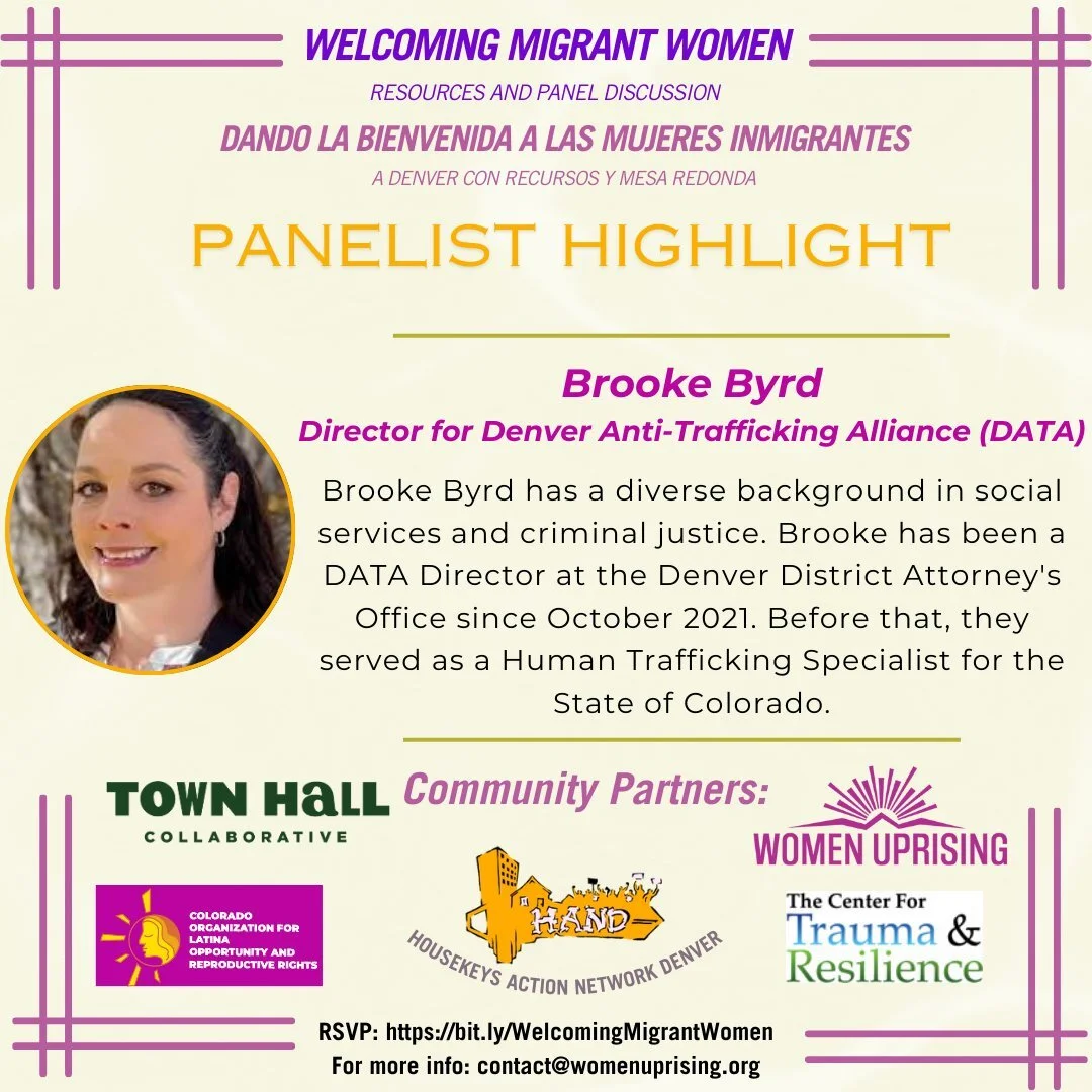 We are so excited for Sunday's Event, Welcoming Migrant Women: Discussion, Resources and Clothing Drive, https://www.facebook.com/events/932539961872909. In celebration want to share our panelists over the next few days. We hope to see you on Sunday;