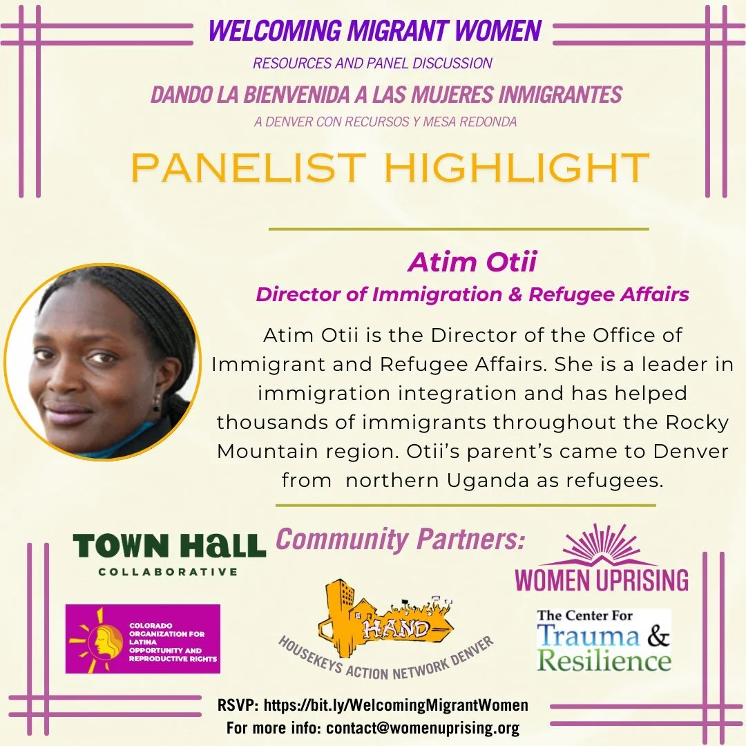 We are so excited for Sunday's Event, Welcoming Migrant Women: Discussion, Resources and Clothing Drive, https://www.facebook.com/events/932539961872909. In celebration want to share our panelists over the next few days. We hope to see you on Sunday;