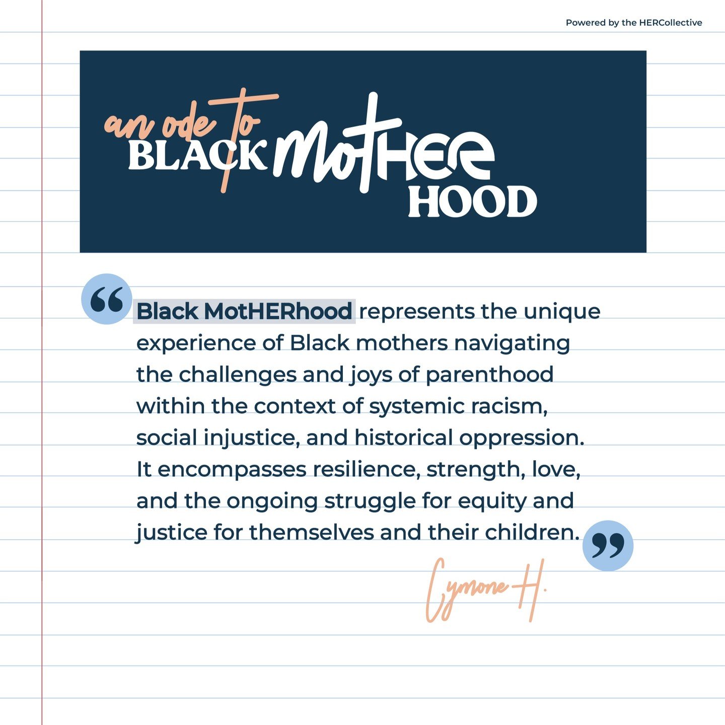 Honoring Black MotHERhood 💙

Today, we celebrate the profound journey of Black mothers everywhere, echoing the powerful words of Cymone H. ✨ 

From the depths of historical oppression to the heights of resilience and love, Black MotHERhood embodies 