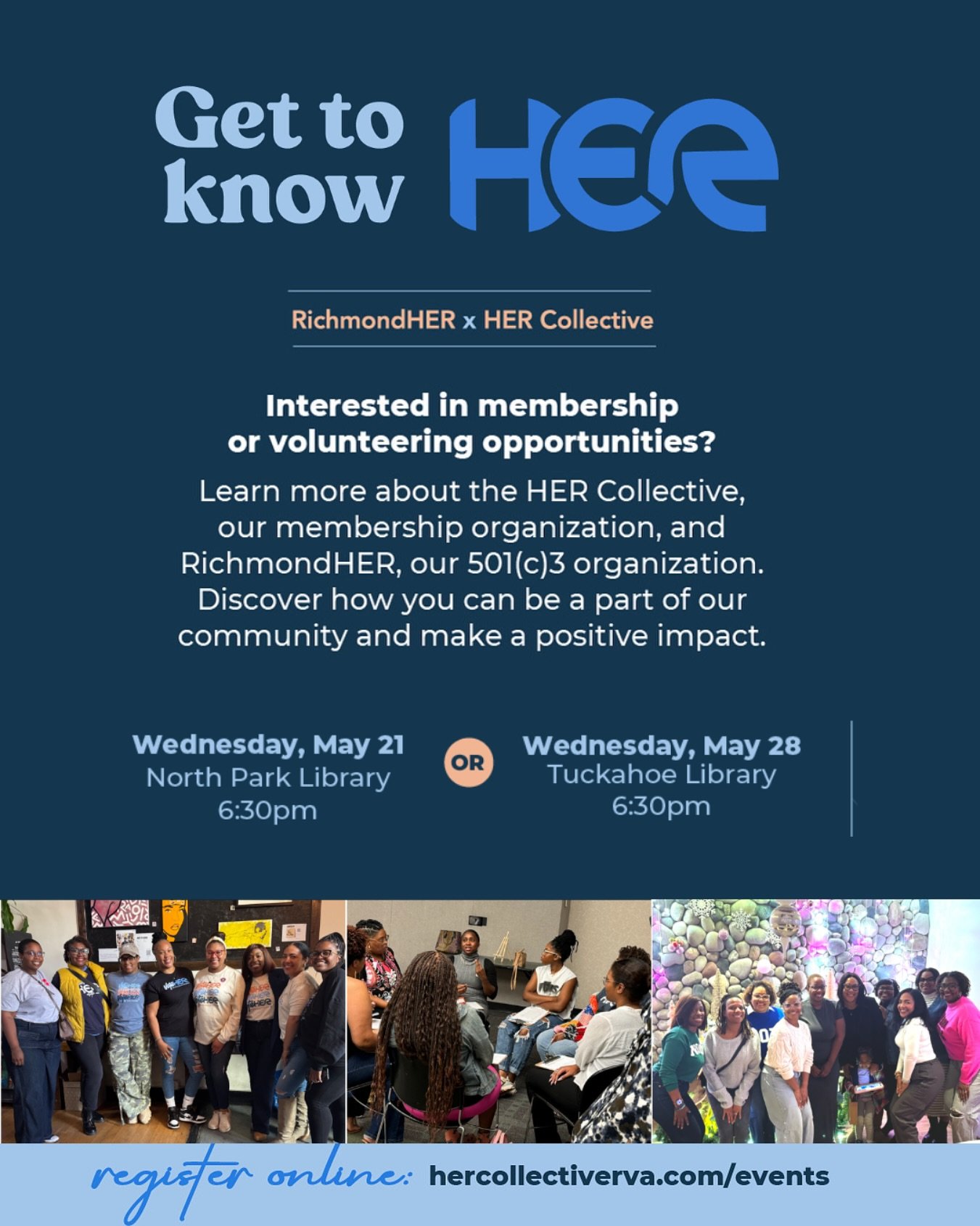 We&rsquo;re HER Collective, a nonprofit community rooted in building authentic relationships and creating safe, affirming spaces for Black women to connect, grow, and learn together through events and intentional programming.

If you&rsquo;re interes