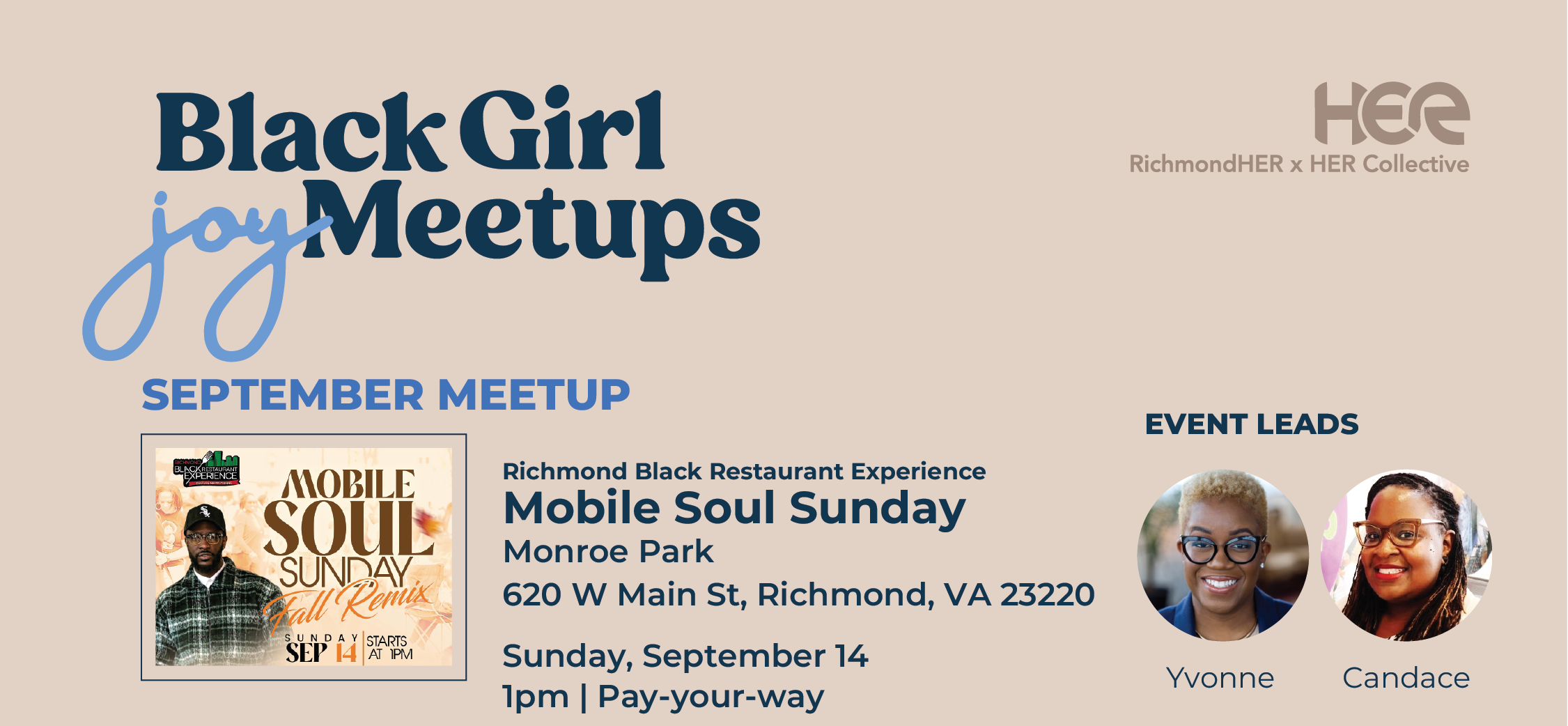 Black Girl Joy Meetup | September: Mobile Soul Sunday (Almost Fall) Remix