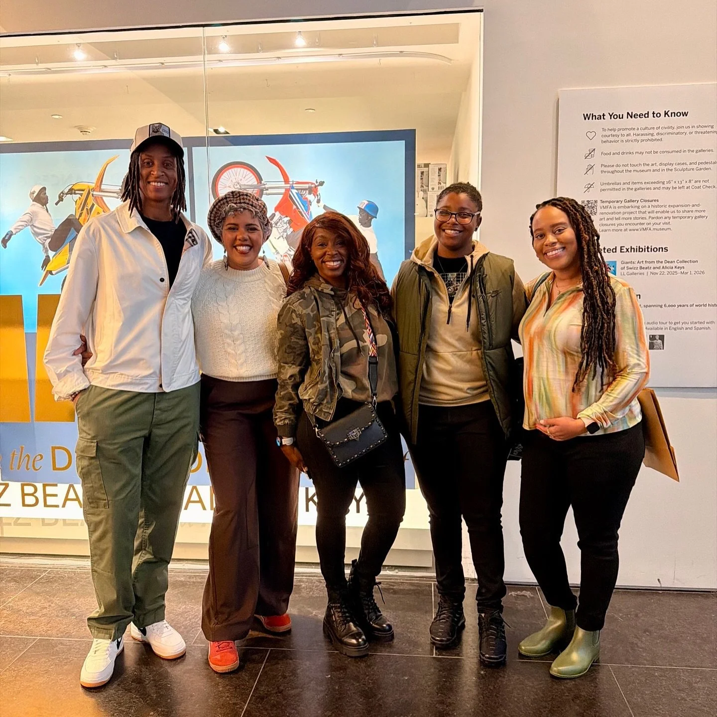 Closing out the year with intention and art.✨

Terri and Lameh led our final Black Girl Joy meetup of 2025 at the VMFA to experience GIANTS: The Dean Collection. Standing among a powerful collection of Black art, we were reminded of what it feels lik