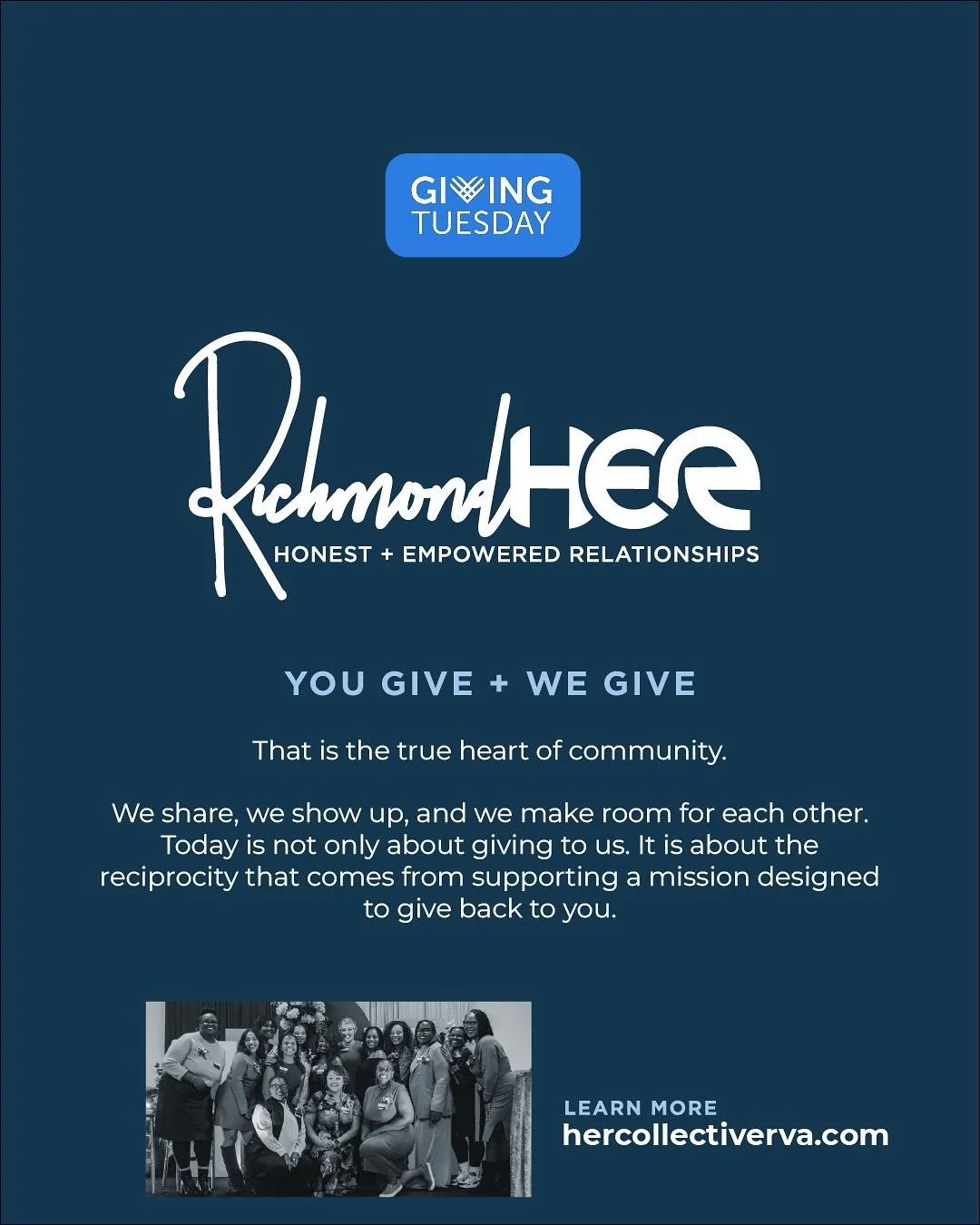 Today is #GivingTuesday
And, to us it's all about the idea that
You Give. &amp; We Give. 

That is the heart of our community. We share what we can, we create space for each other, and we pour back into the same place that pours into us. Today is not