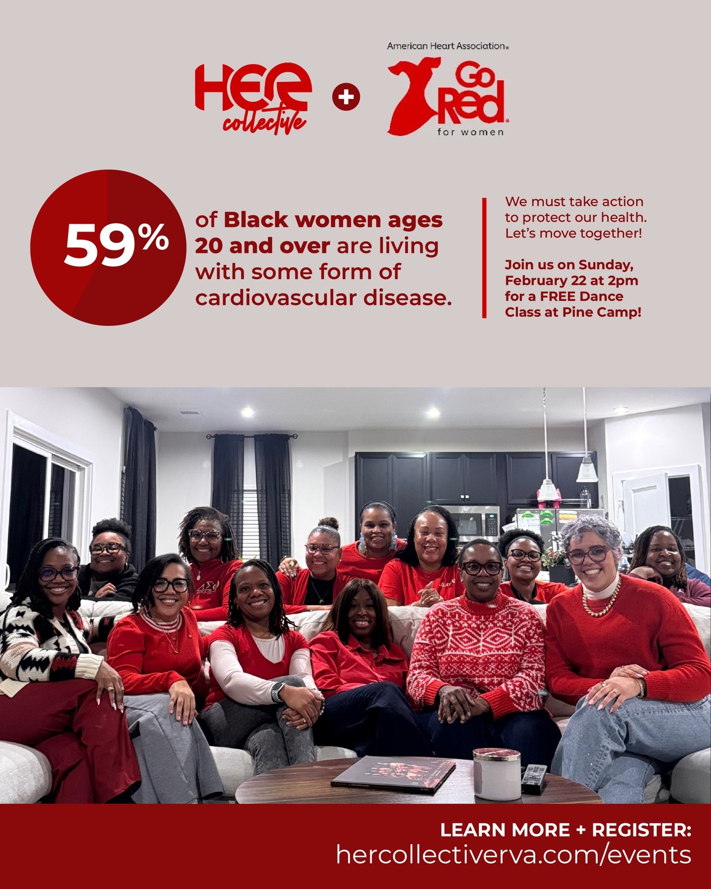 #NationalWearRedDay ❤️💙

For Black women, heart health is deeply personal. The numbers remind us why this matters.

Many of us, including members of our own HER community, live with conditions like high blood pressure, obesity, and diabetes, which i