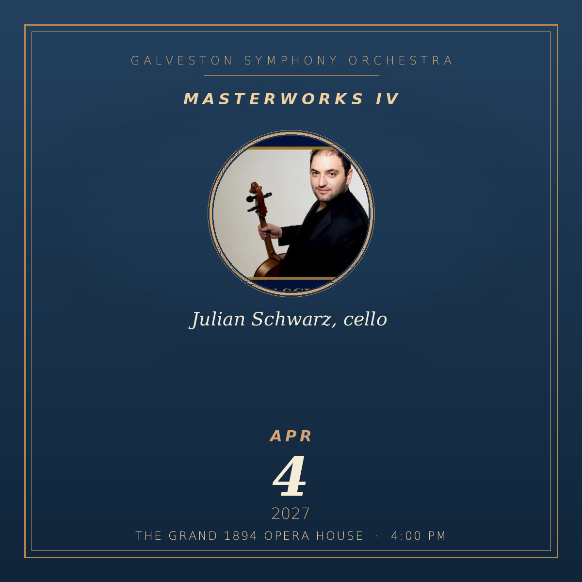 Masterworks IV:  Julian Schwarz, cello