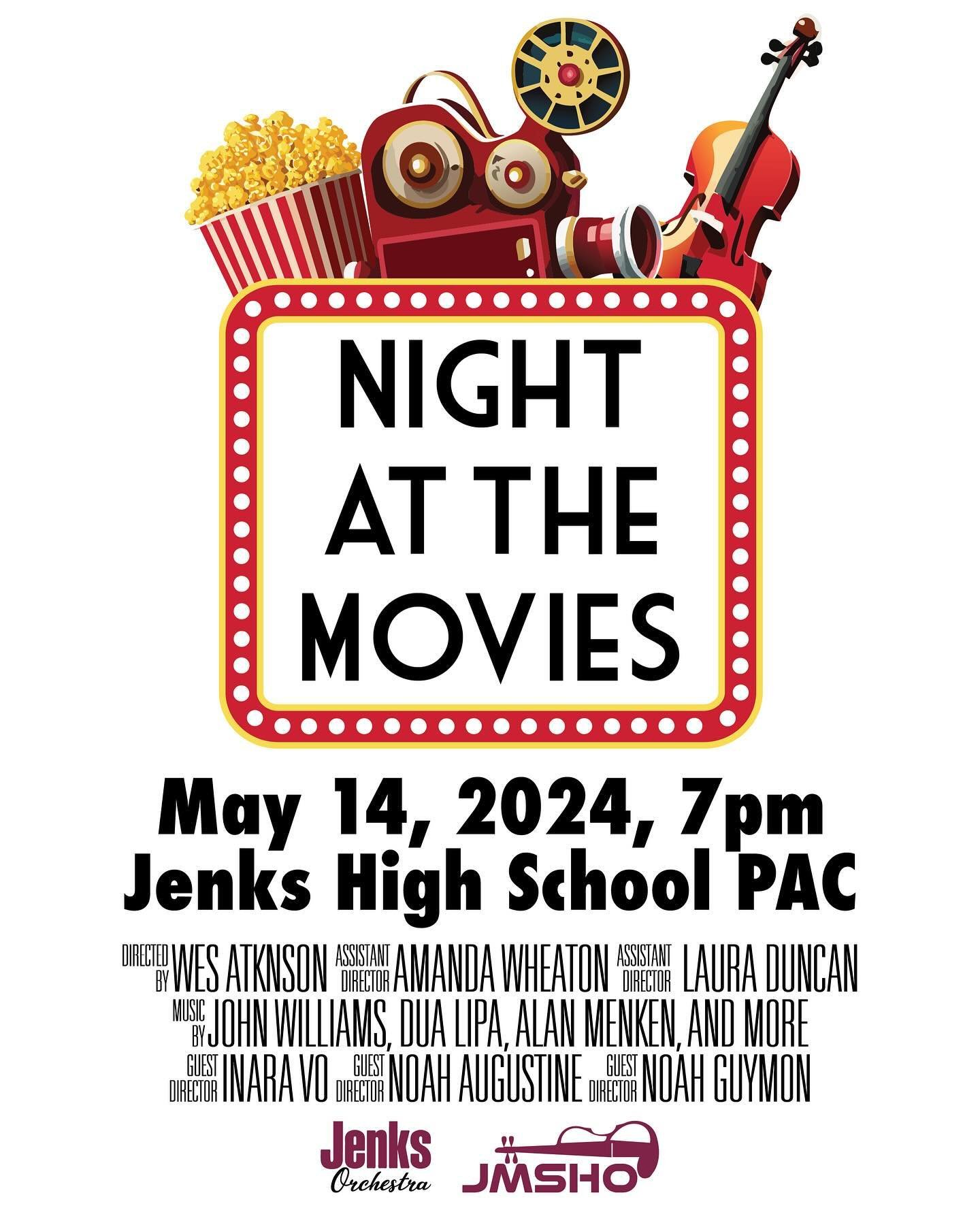 Don&rsquo;t forget to join us tomorrow evening for our final concert of the year&hellip; A Night at the Movies!!🍿🎥🎞️

Get excited to hear a performance by JMSHO as well as all three high school orchestras! We will also celebrate our seniors as the