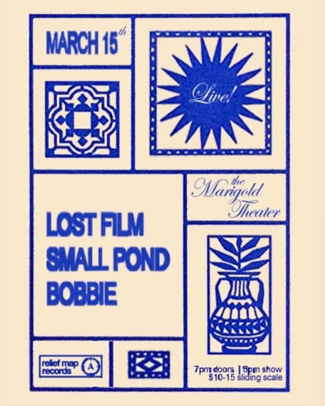 playing the @marigoldtheater this friday 3/15 with @lostfilmband and @bobbiesworldview gonna be a funnn one see y&rsquo;all there🫶🏻
