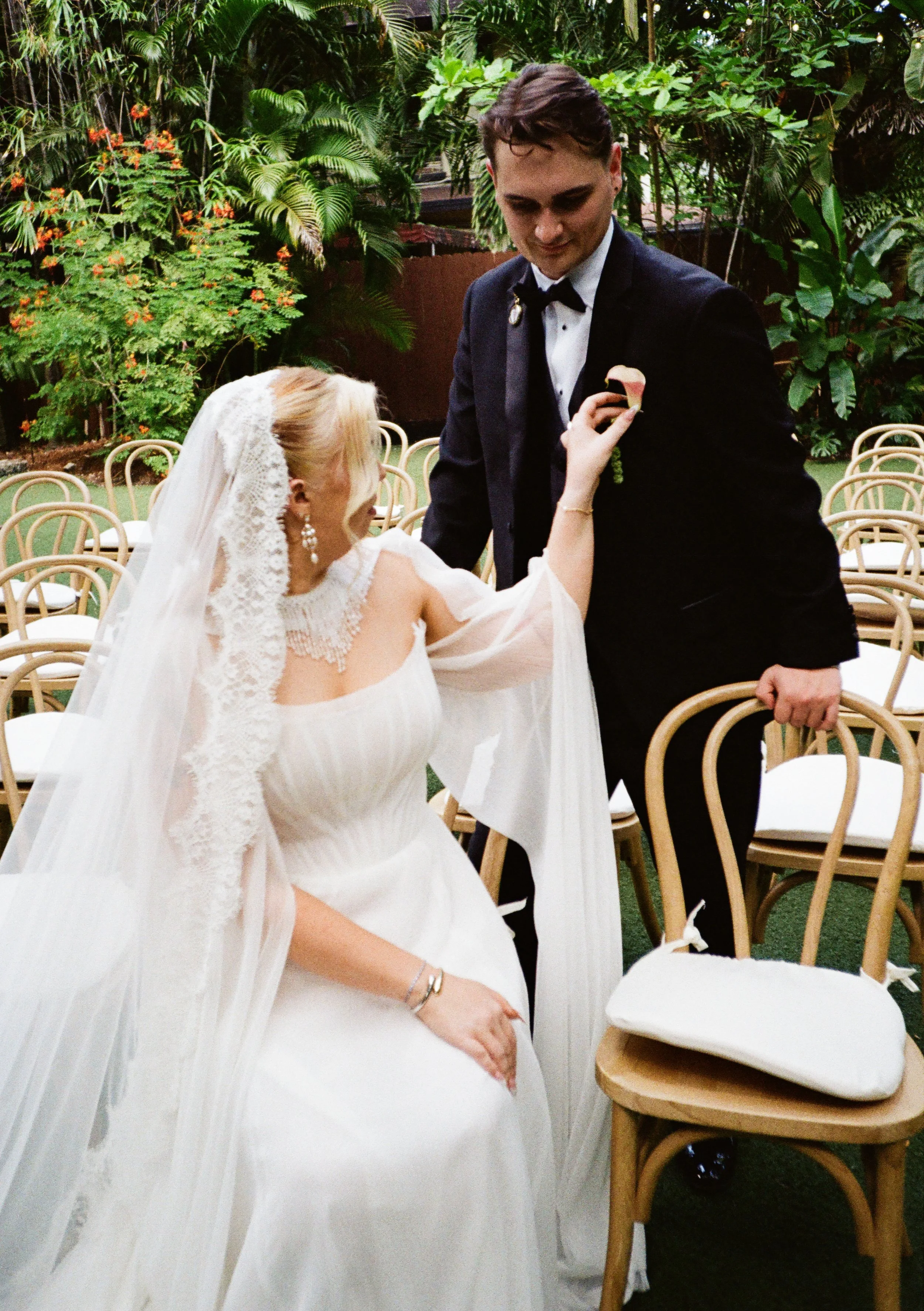 Pre-ceremony bride and groom portraits