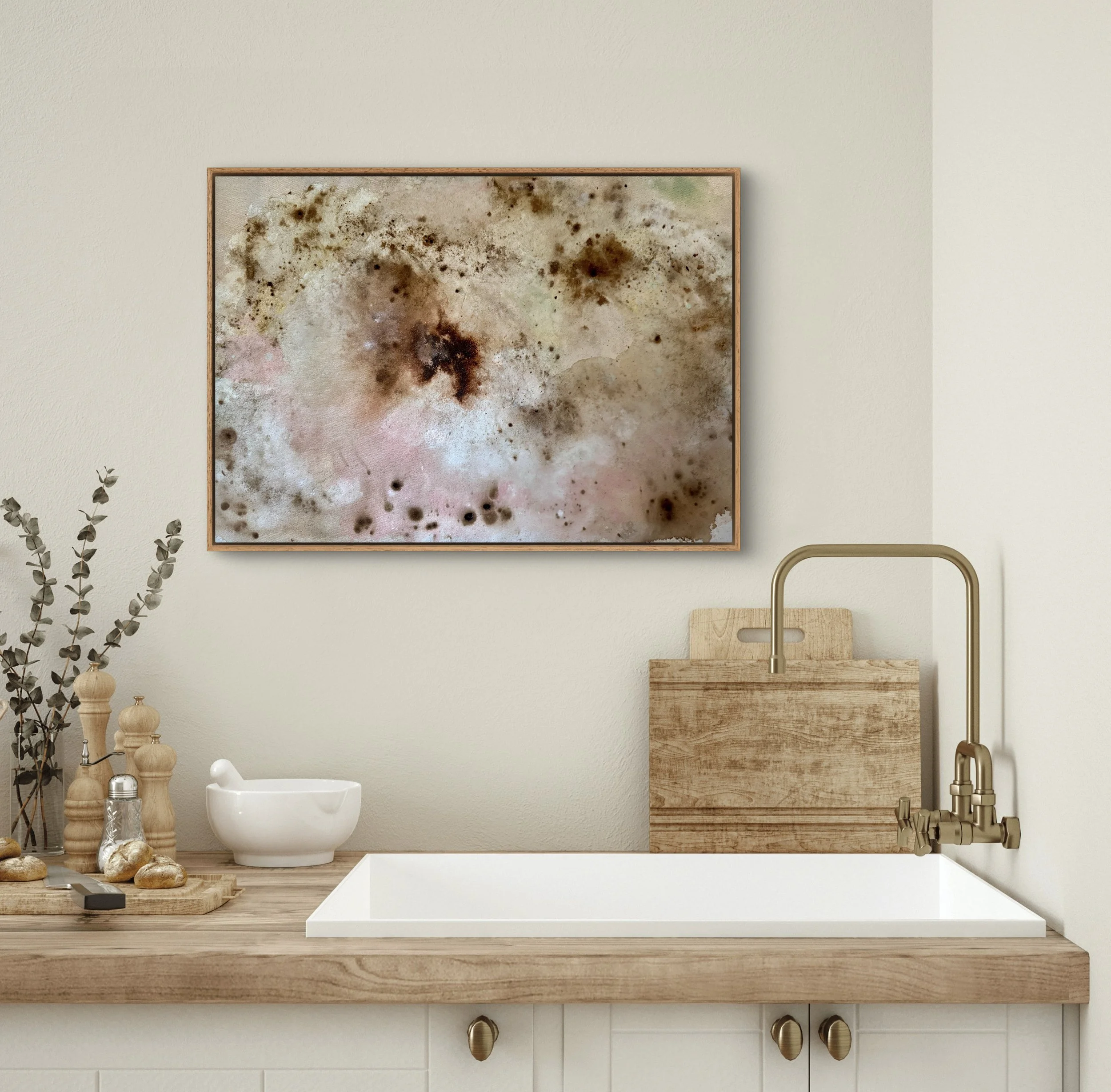 Terracotta roses in the sand