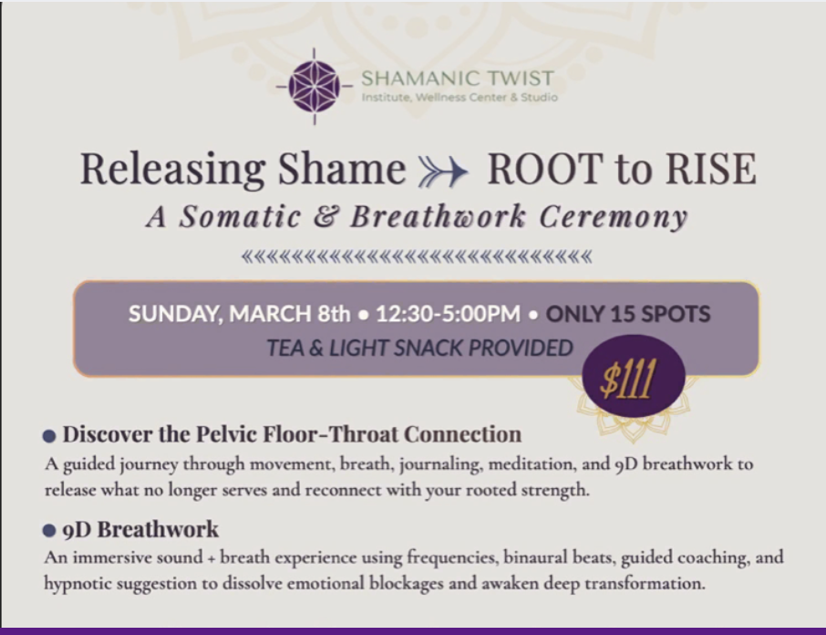 WORKSHOP: Releasing Shame - Root to Rise