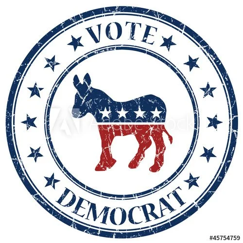 vote democrat w donkey
