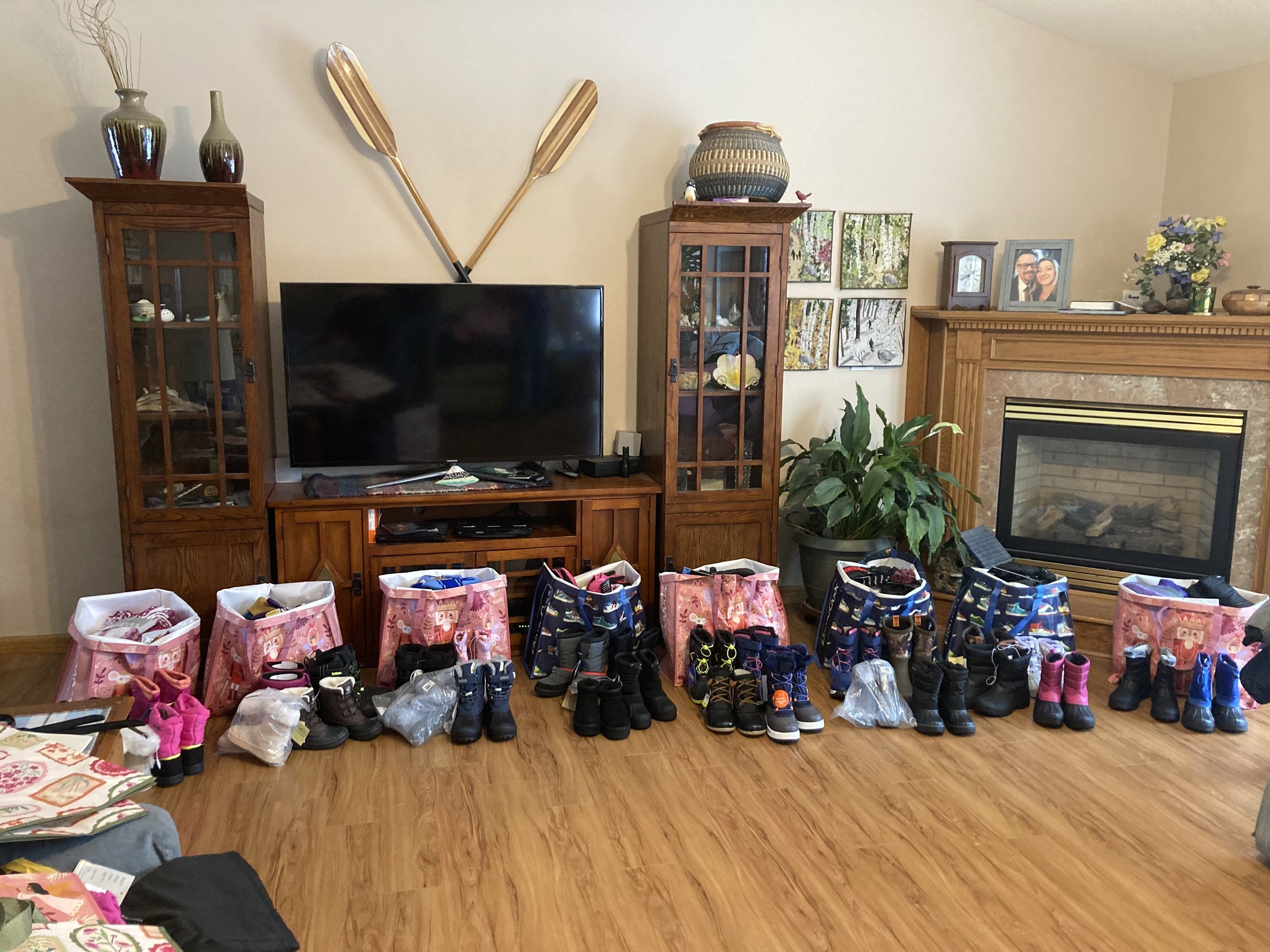 winter gear bags and boots