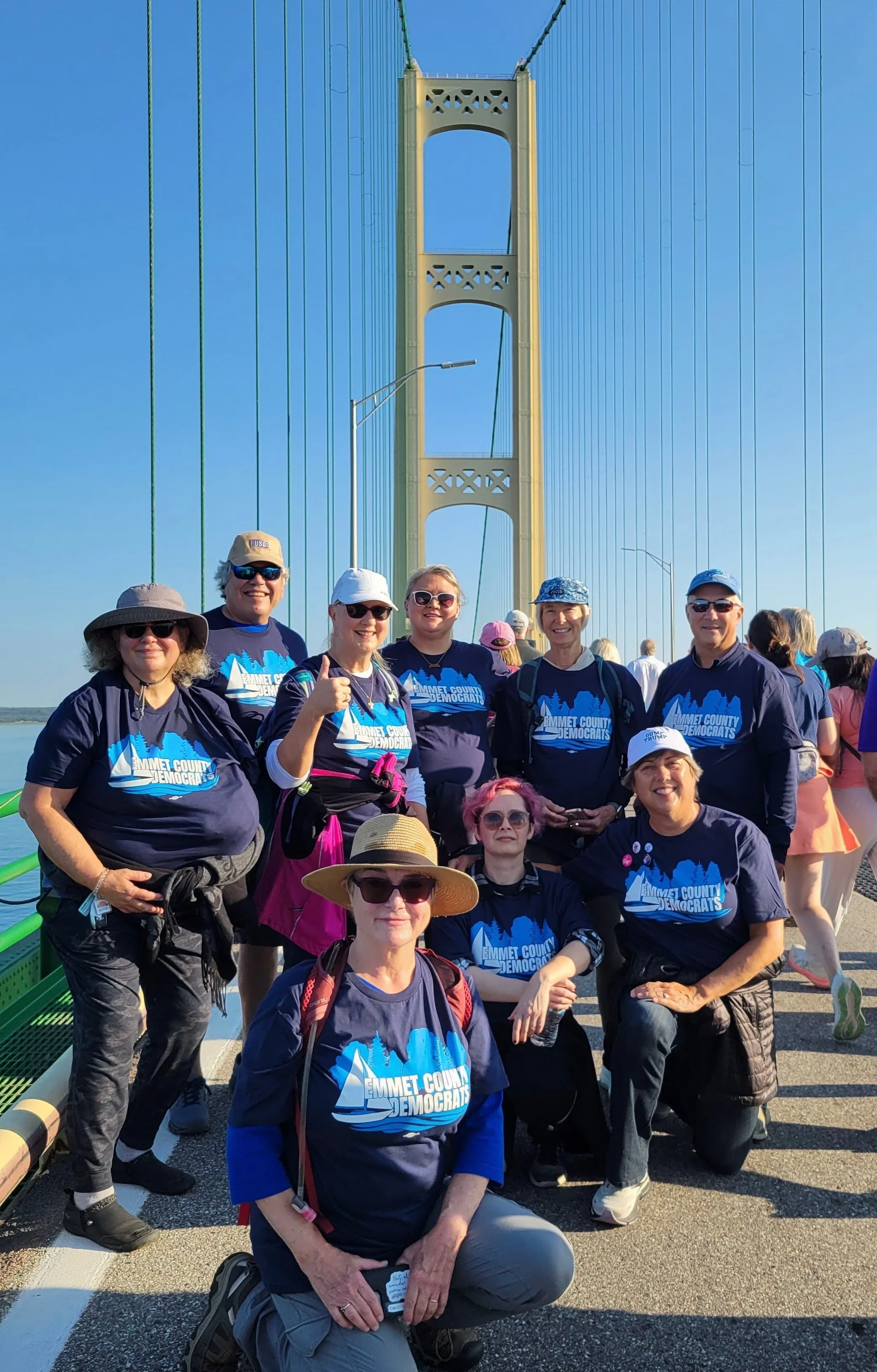 EC Dems bridge walk 2025