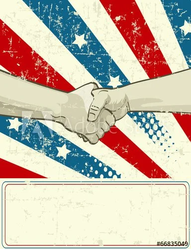 shake hands in solidarity