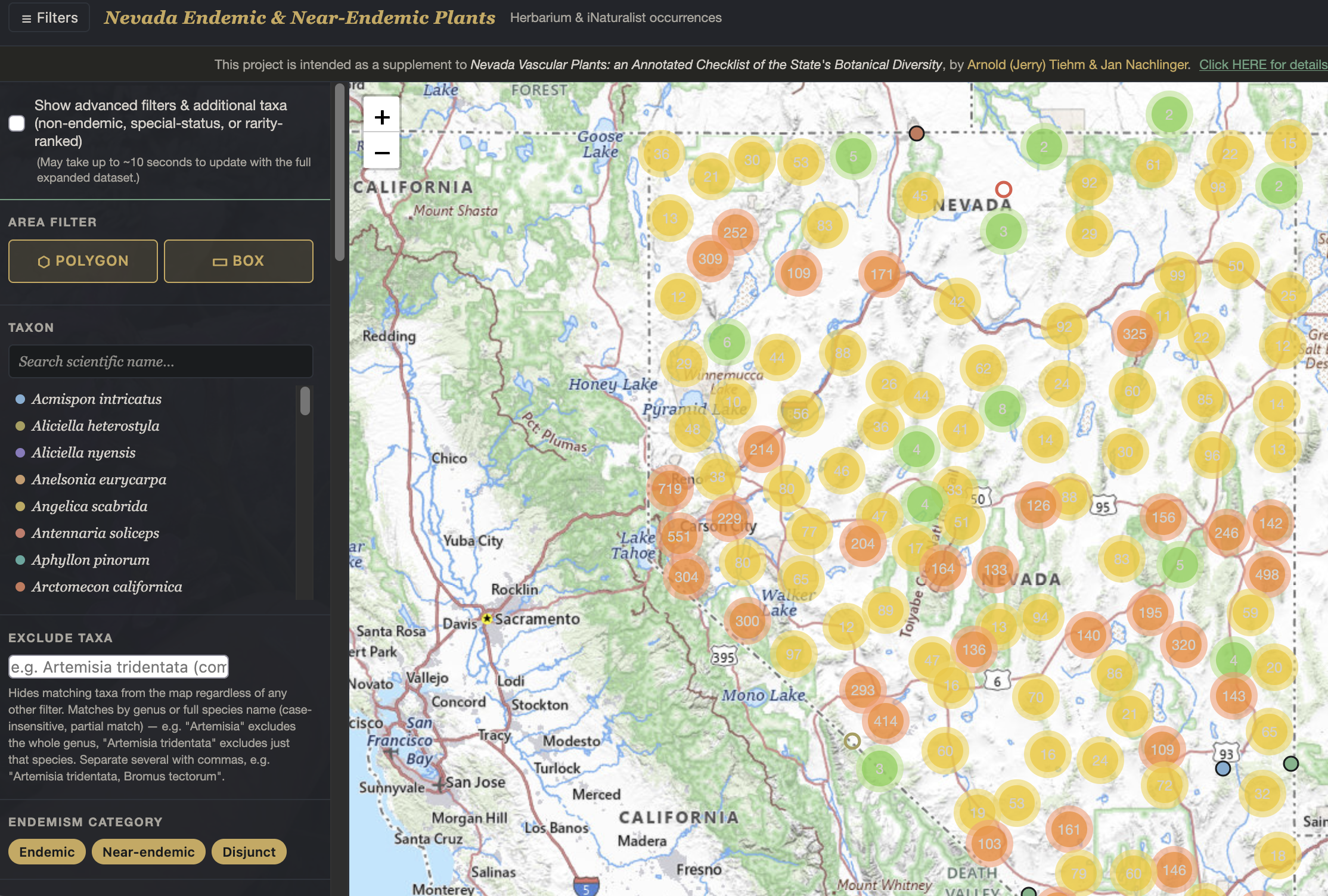 New NV Endemics web tool makes it easy to find rare plant information