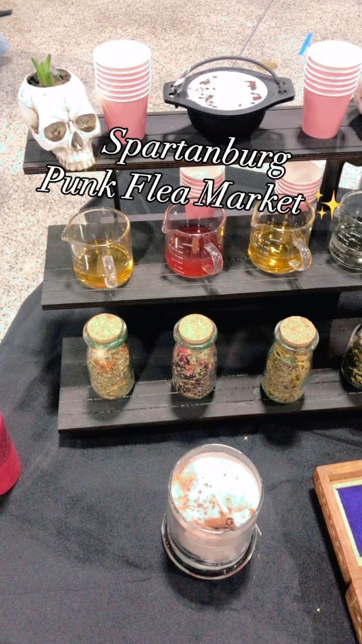 We out here! @se_punk_flea_market #spartanburgsc ! Get your goodies from your southeast plant witch! #plantwitch #eclecticwitch #punkfleamarket