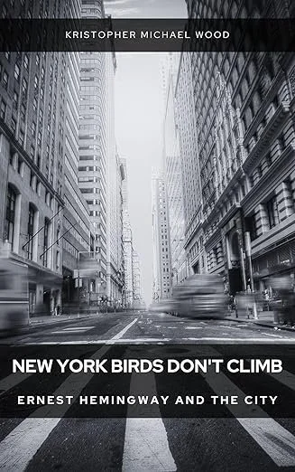 Black and white photo of a city street in New York City with tall buildings on both sides and blurred cars and pedestrians, illustrating a busy urban scene. Overlaid text includes a book title and author names.
