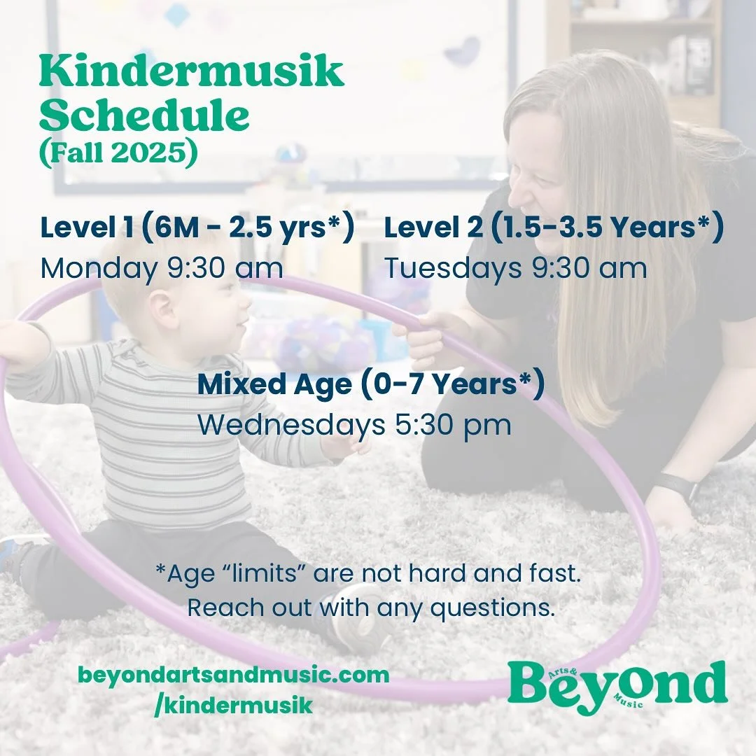 Looking for something fun, interactive, and educational to do now that the weather has changed?  Join us for one of our awesome Kindermusik classes!  https://beyondartsandmusic.com/kindermusik/#findyourclass

#learningthroughmusic #kindermusik #assee