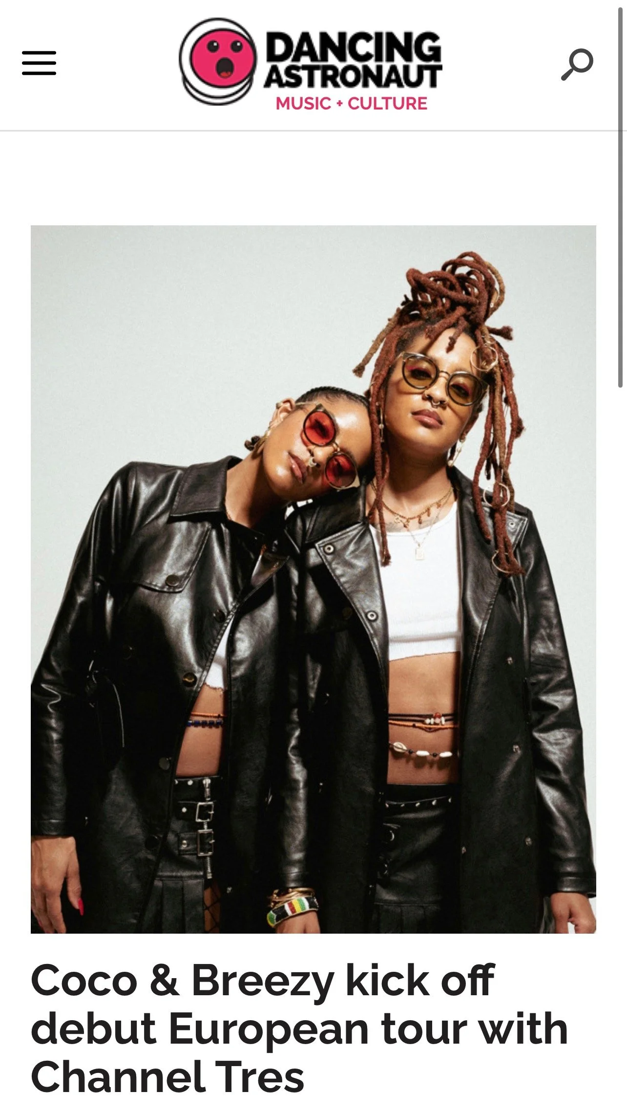 Coco & Breezy debut European tour with Channel Tres!
