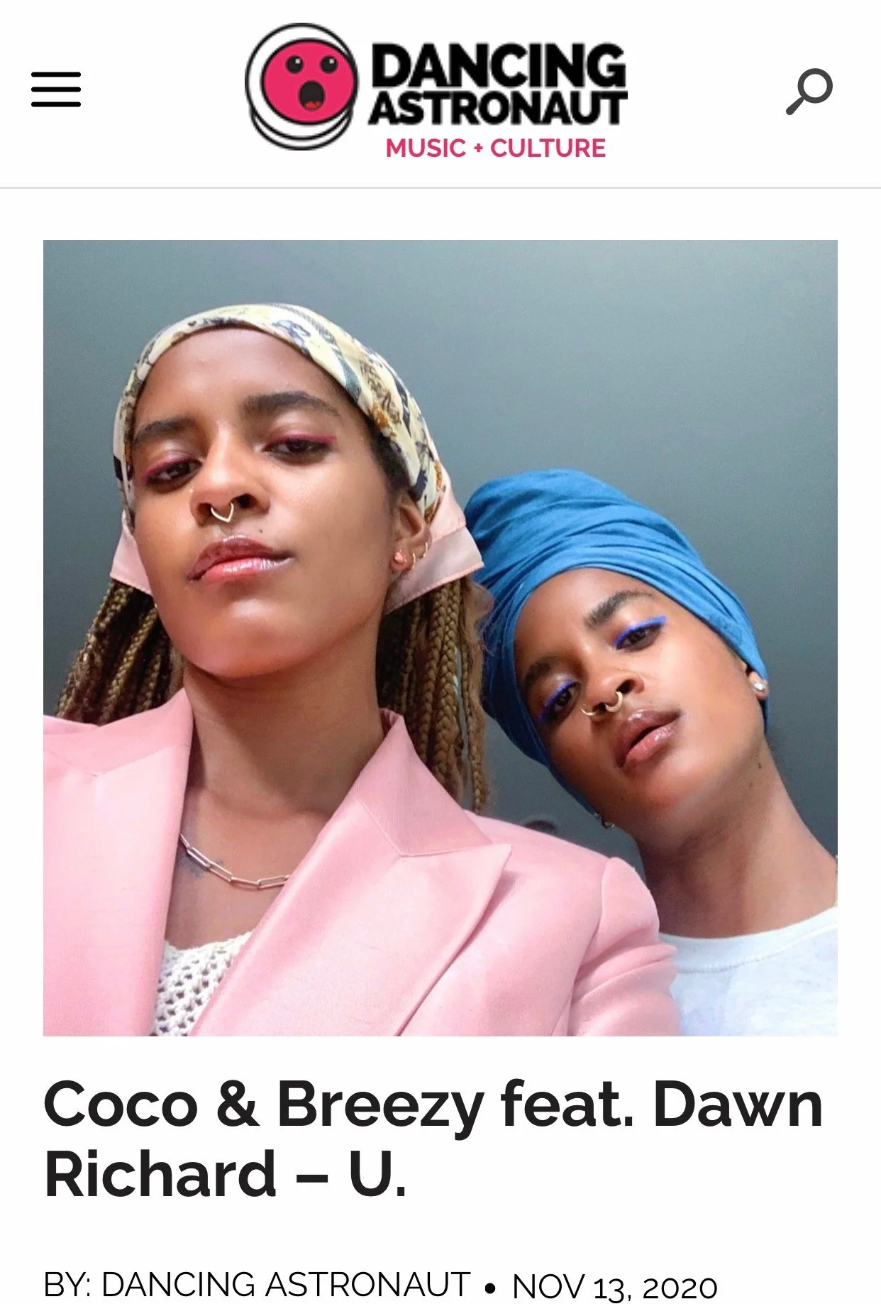 Dancing Astronaut shows love for Coco & Breezy release "U" 🚀