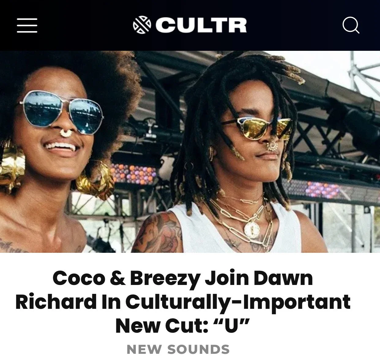 Cultr: Coco & Breezy, Dawn "U" Culturally Important New Cut 💗